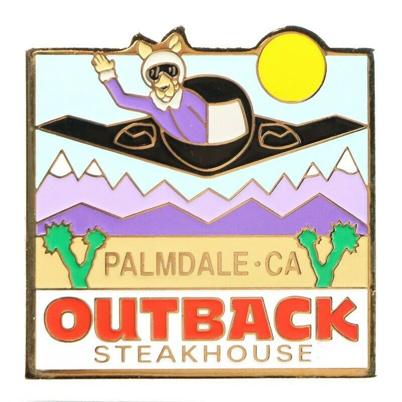 Outback Steakhouse Palmdale California Stealth Bomber Lapel Pin