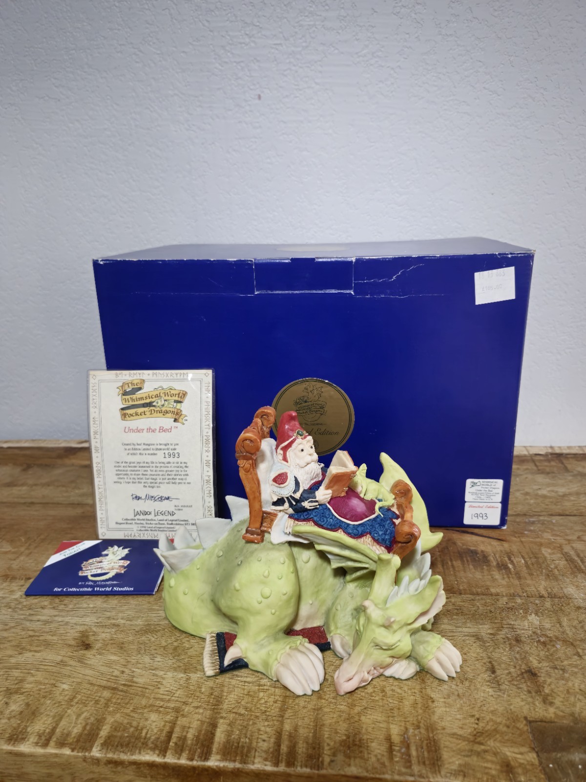 1992 POCKET DRAGON “UNDER THE BED” STATUE LIMITED ED 1993/2500 Retired (read) 1992 POCKET DRAGON “UNDER THE BED” STATUE LIMITED ED 1993/2500 Retired (read)
