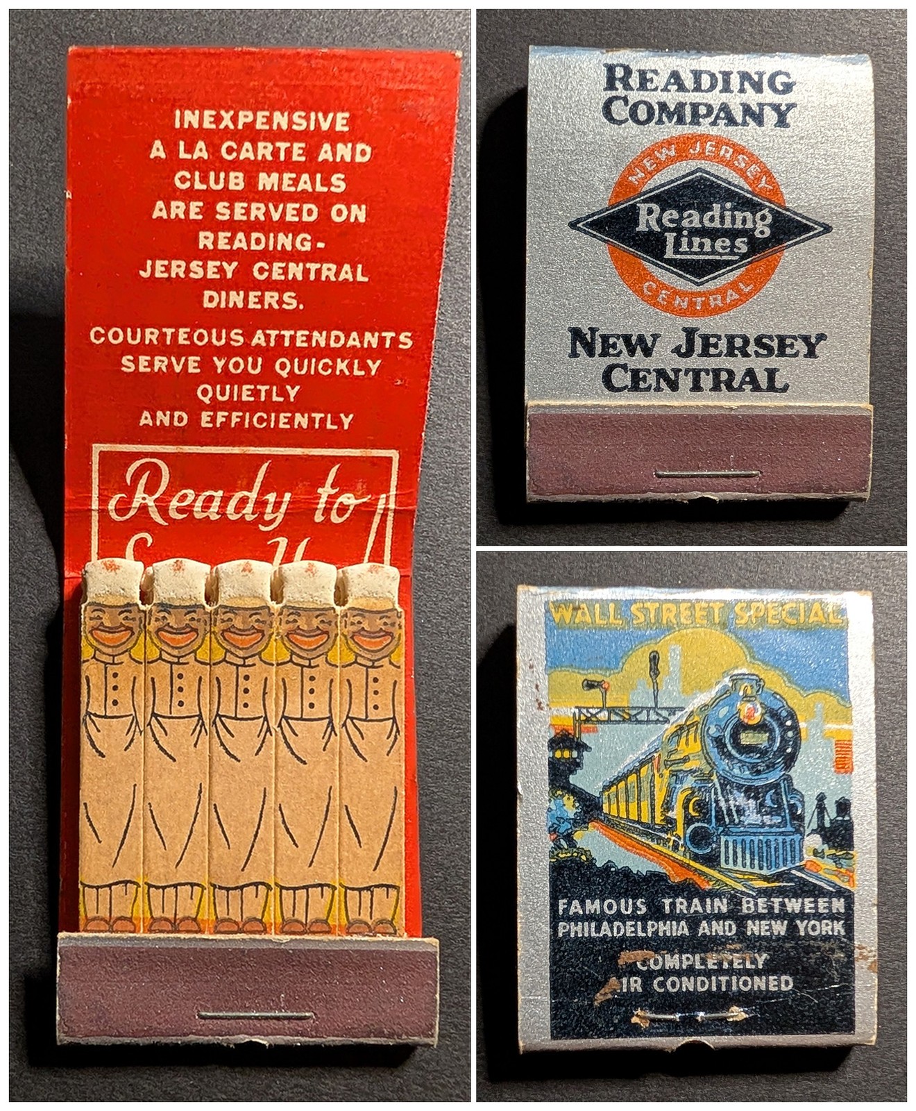 Feature Matchbook Reading Company New Jersey Central NJ