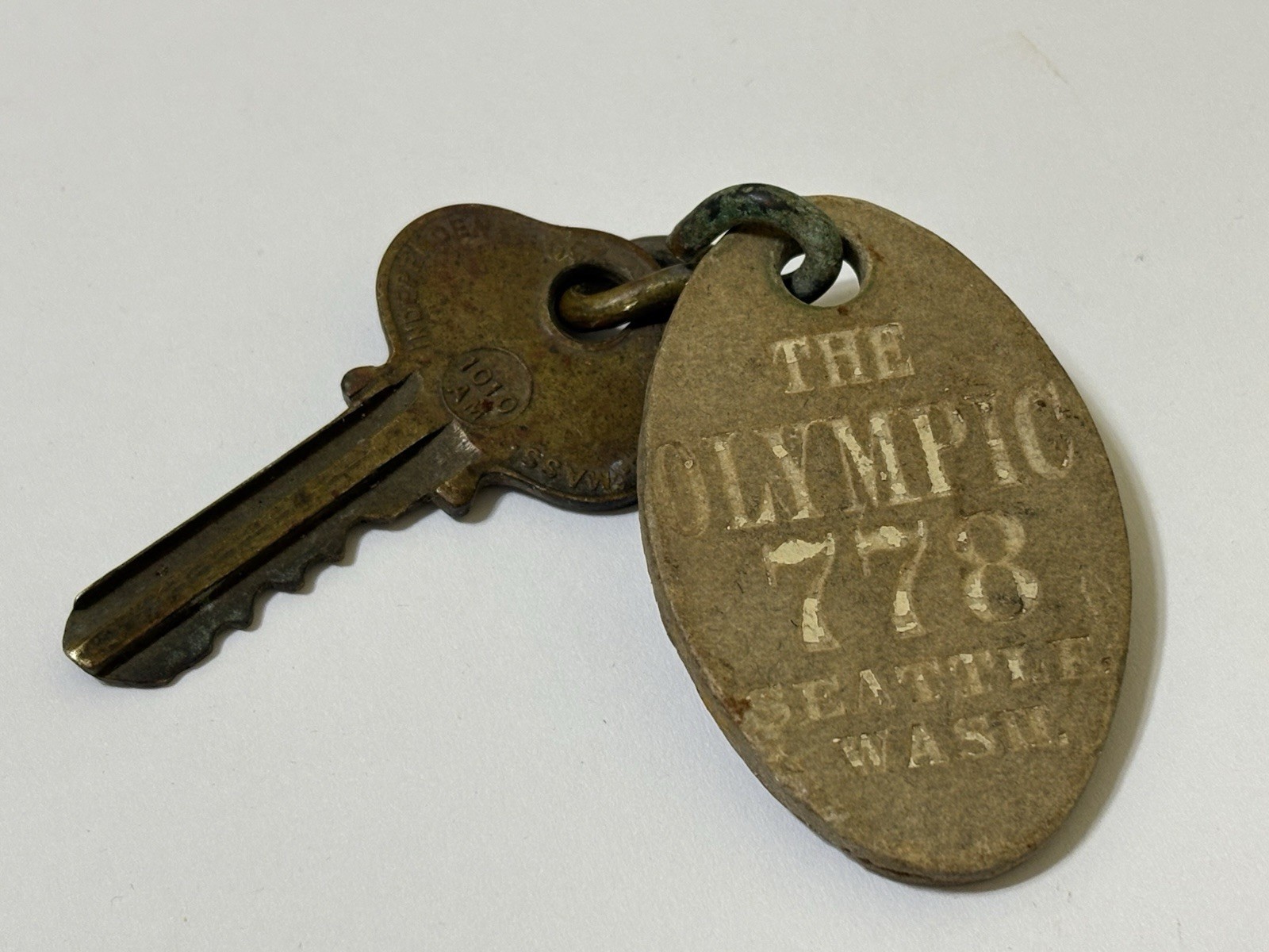 Rare Antique - THE OLYMPIC - Hotel Room Key and Fob - SEATTLE Washington - FDR Rare Antique - THE OLYMPIC - Hotel Room Key and Fob - SEATTLE Washington - FDR