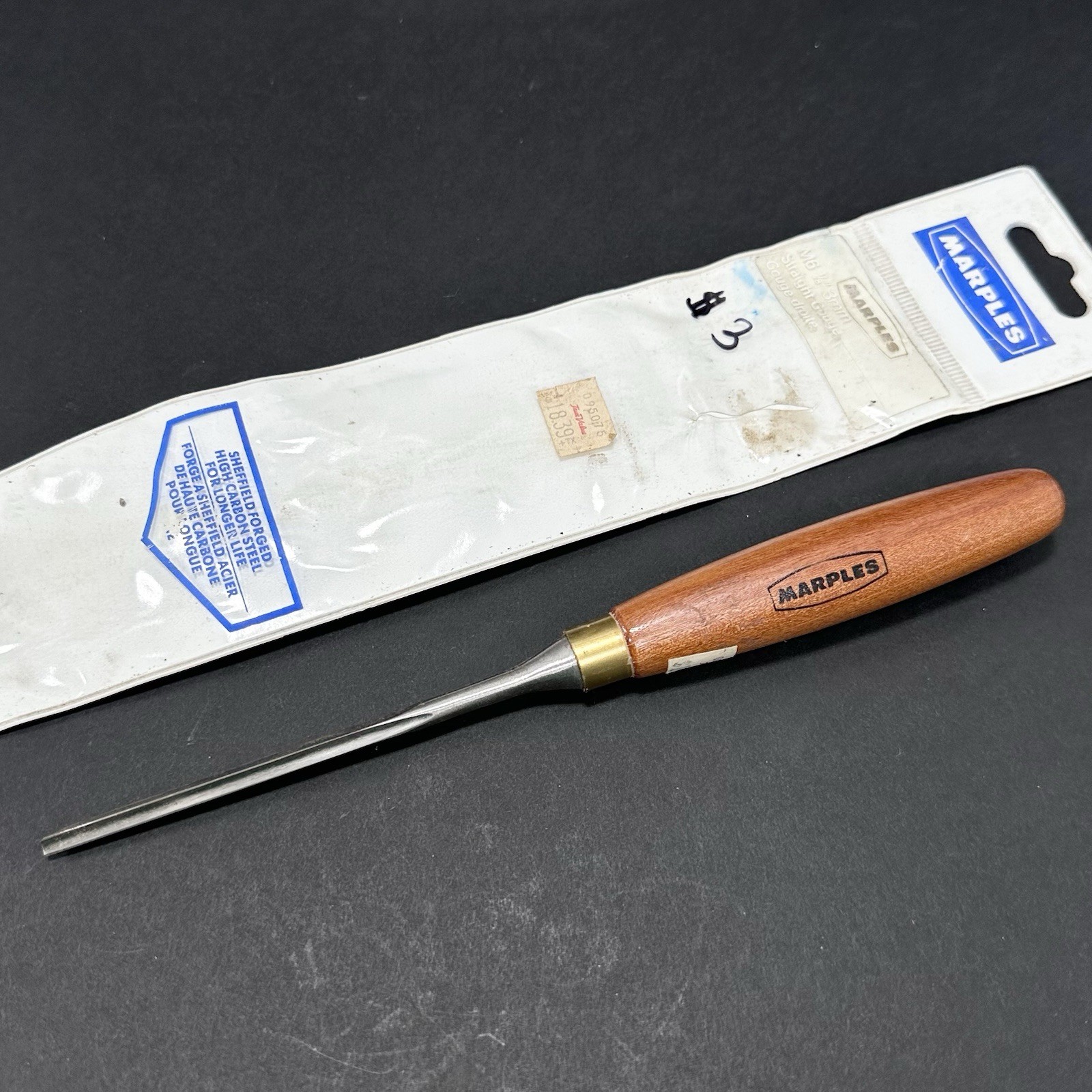 Marples M6 1/8\'\' Straight Gouge Wood Sculpture Carving Chisel UK Vintage