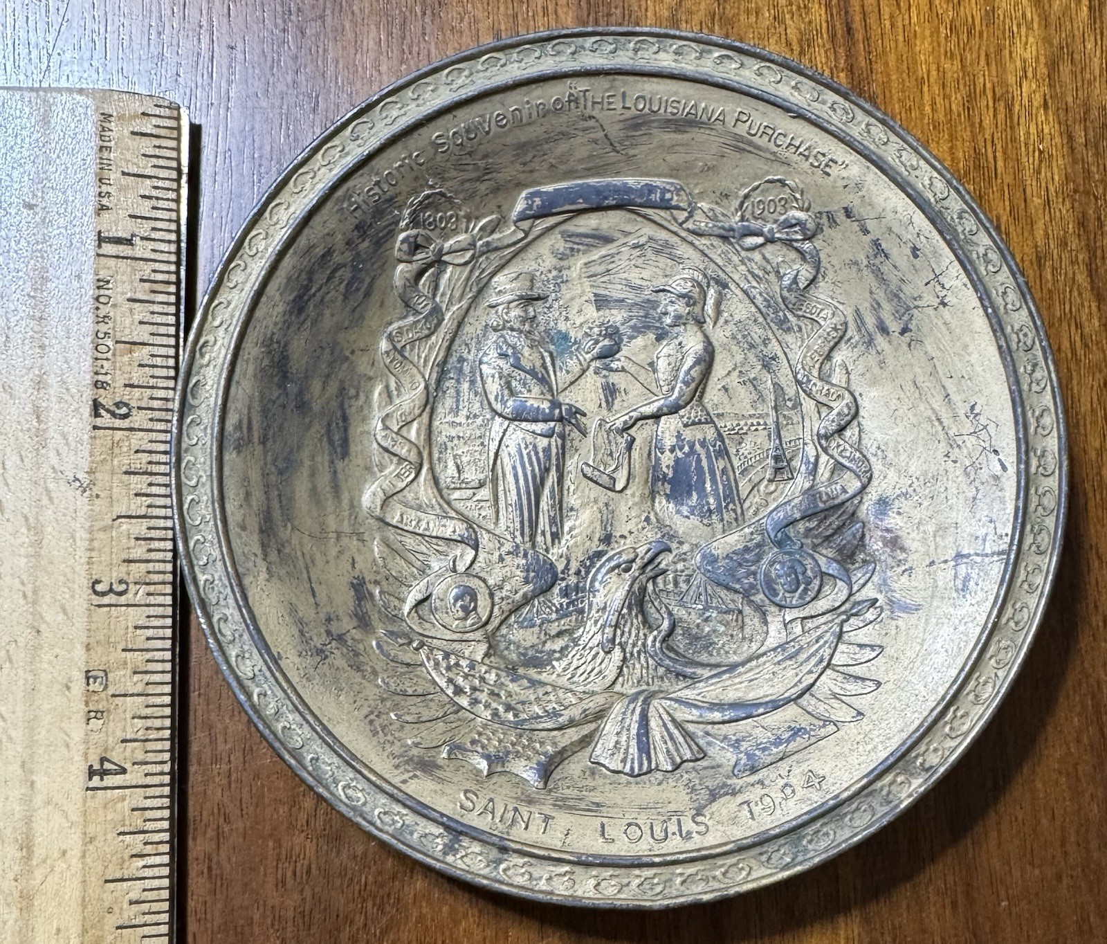 1904 St Louis World's Fair Tip Dish Bowl Trinket Souvenir Louisiana Purchase