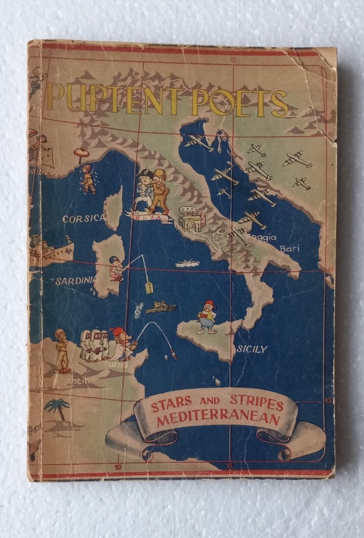 Vtg 1945 Puptent Poets - Stars and Stripes Mediterranean WW2 Soldier Poems Italy