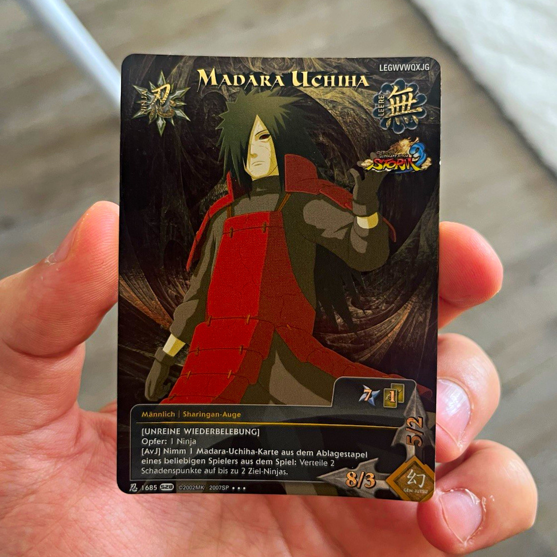 Naruto Collectible Card Game Tcg Ccg Card Madara Uchiha 1685 German 2007