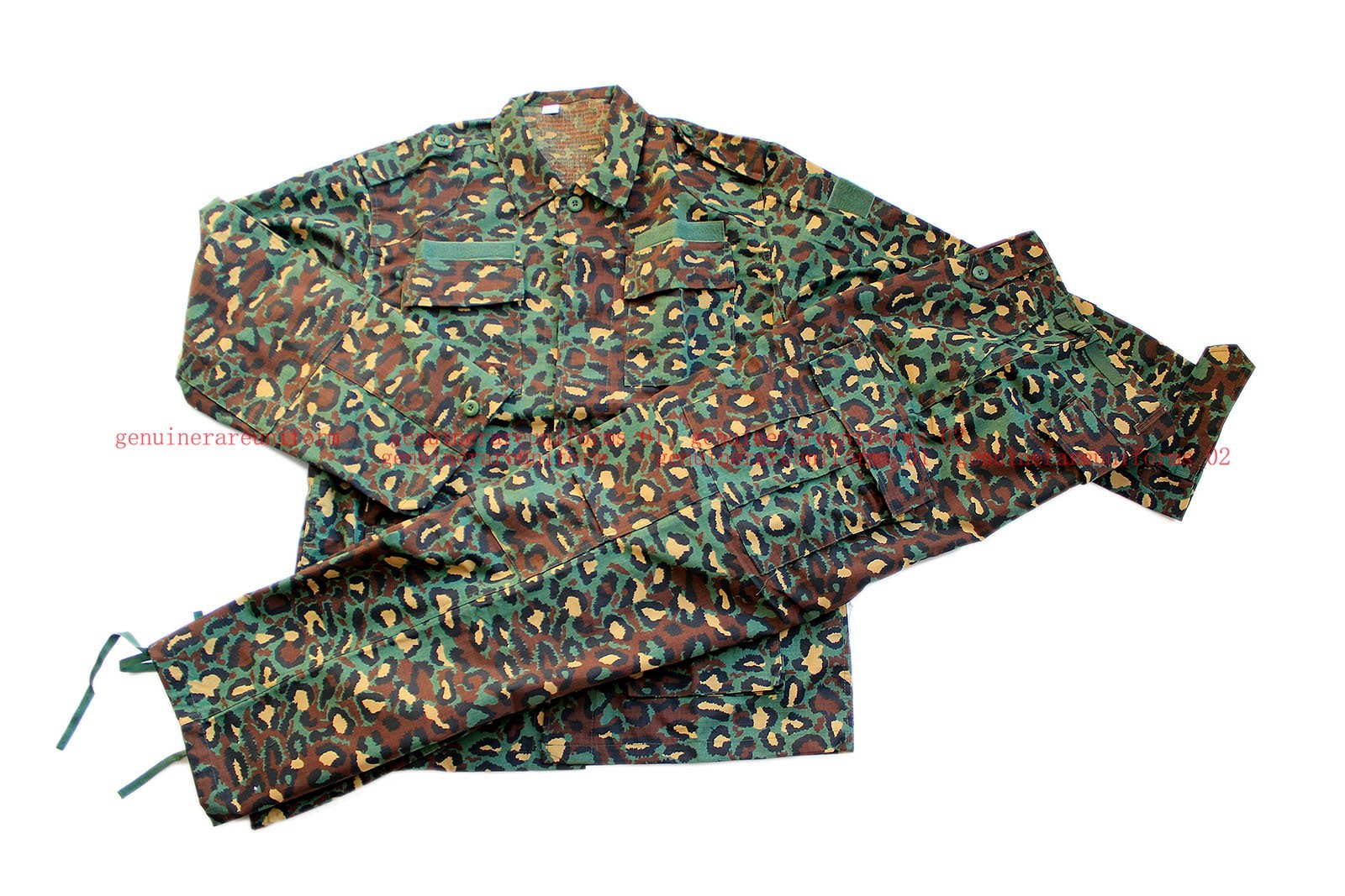 Rare Genuine African Ghana & Uganda Forces Leopard Woodland Camo BDU LL