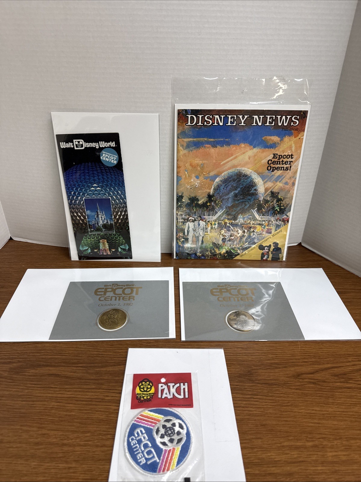 Lot Of Epcot Center Opening Day Memorabilia October 1, 1982 And Pre Opening Lot Of Epcot Center Opening Day Memorabilia October 1, 1982 And Pre Opening