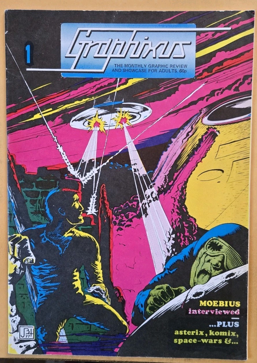 Graphixus #1 Rare U.K. Fanzine Moebius Interview Media Graphic Creations 2/78
