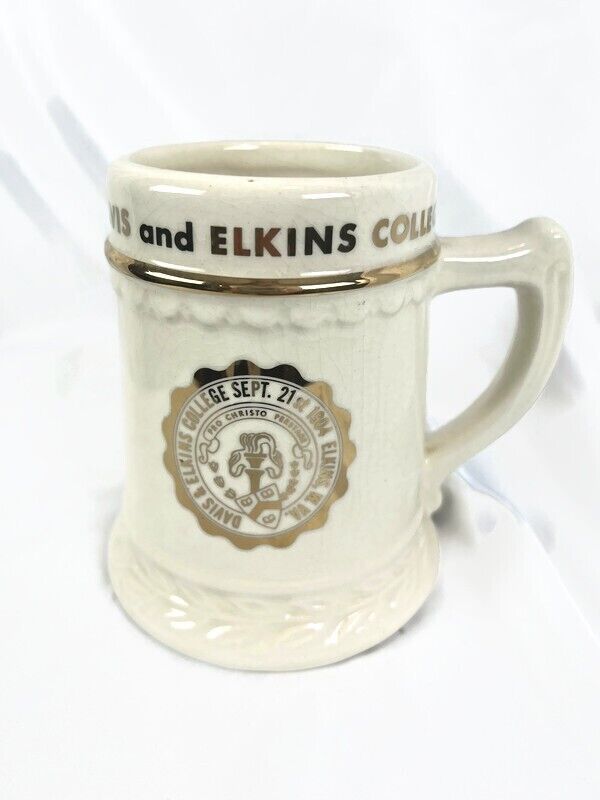 Vintage Davis and Elkins College Cup Mug Stein Made in USA