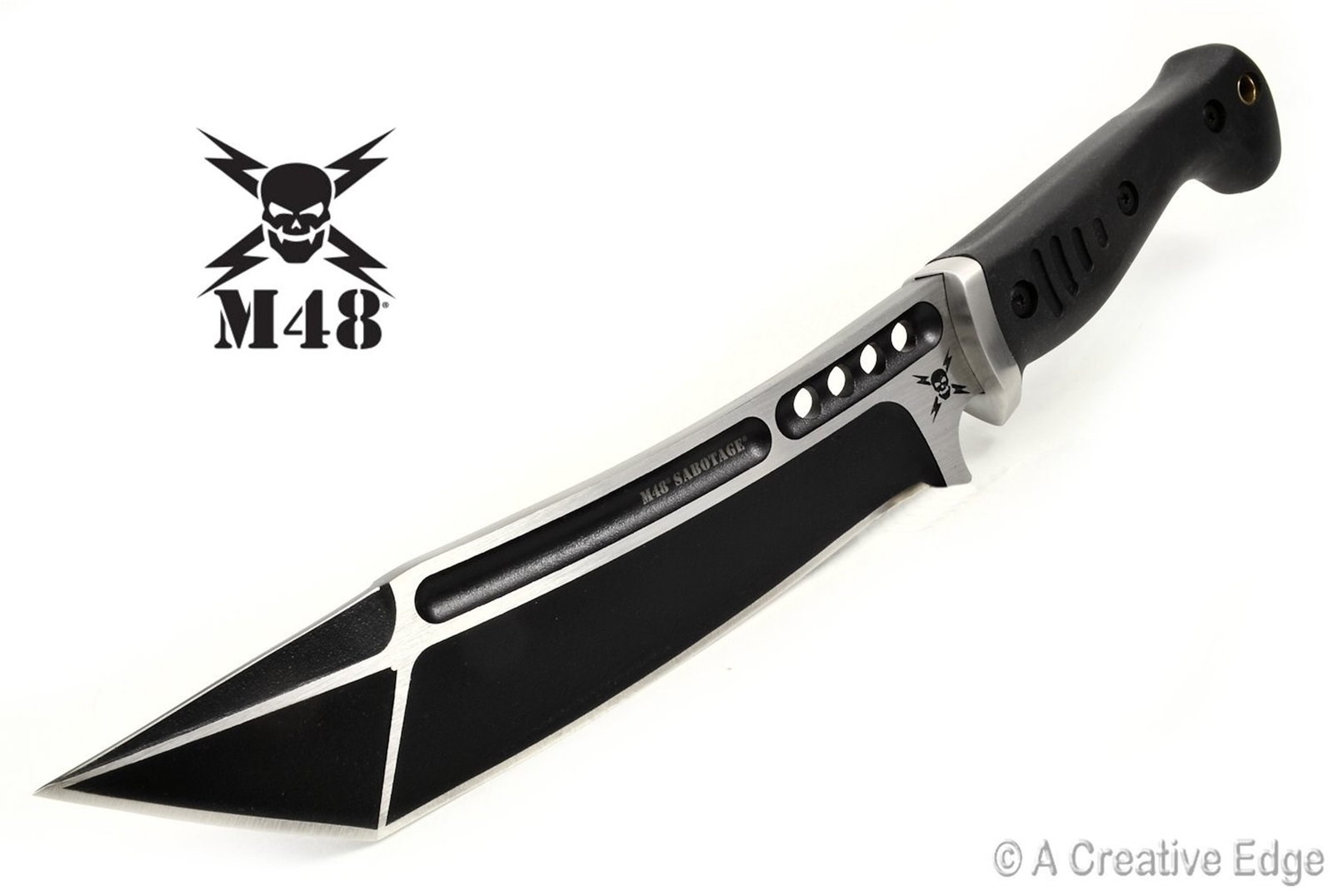 Massive Big M48 Sabotage Tanto Tactical Fighter Survival knife Axe w/Sheath