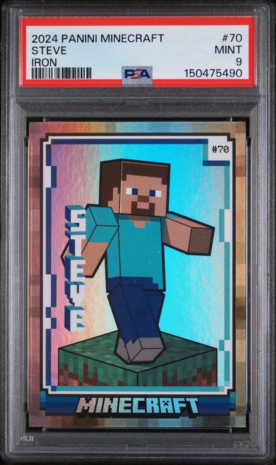 2024 PANINI MINECRAFT | IRON STEVE 70 #342/475 PSA 9