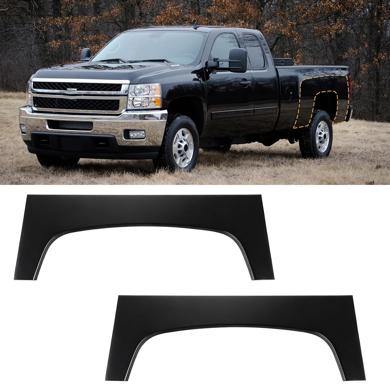 Chevy Silverado Rear Wheel Arch Repair Panel 2007-2013 Chevrolet Silverado