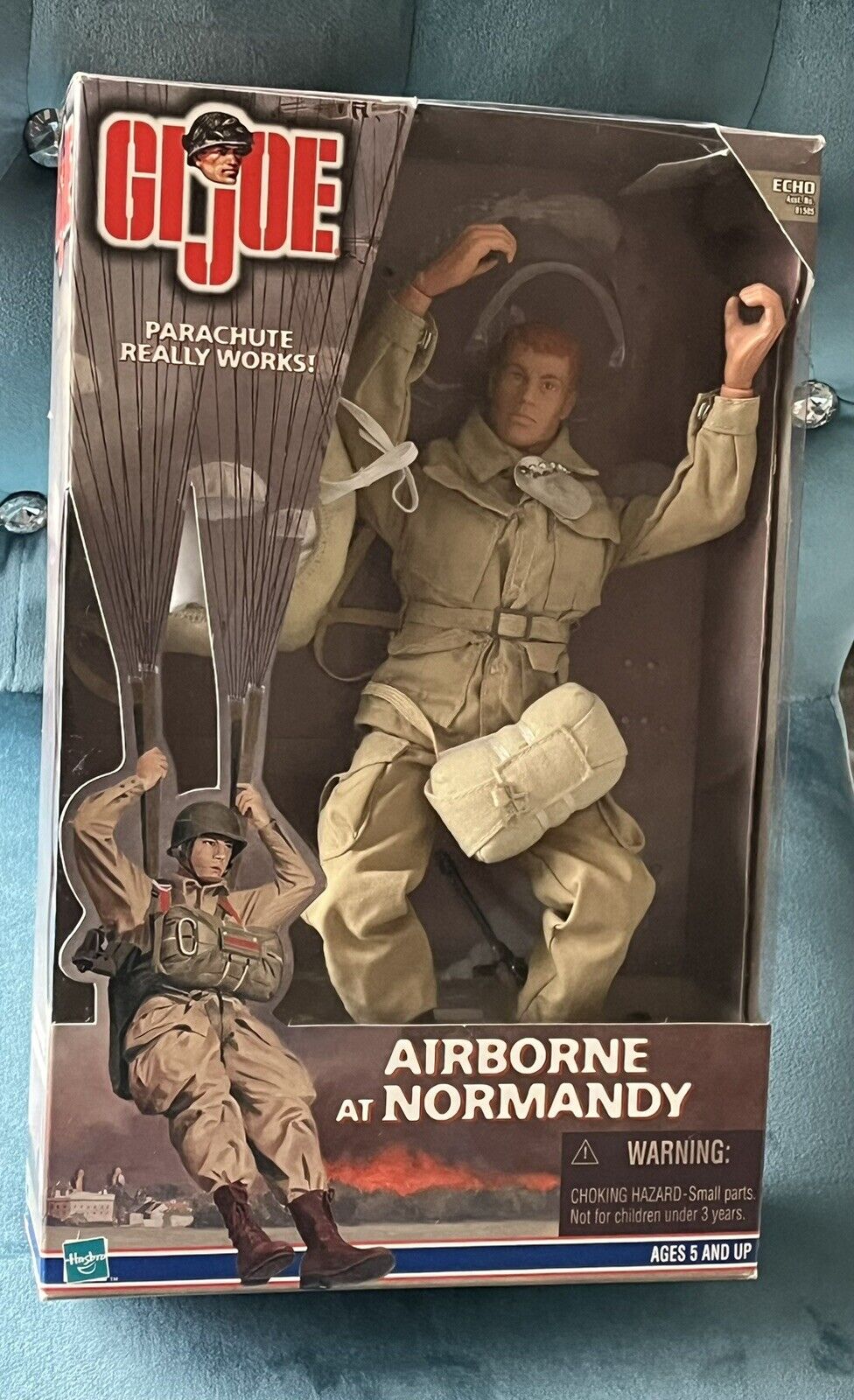 1999 Hasbro GI Joe Classic Collection AIRBORNE AT NORMANDY 12” Figure, Red Hair