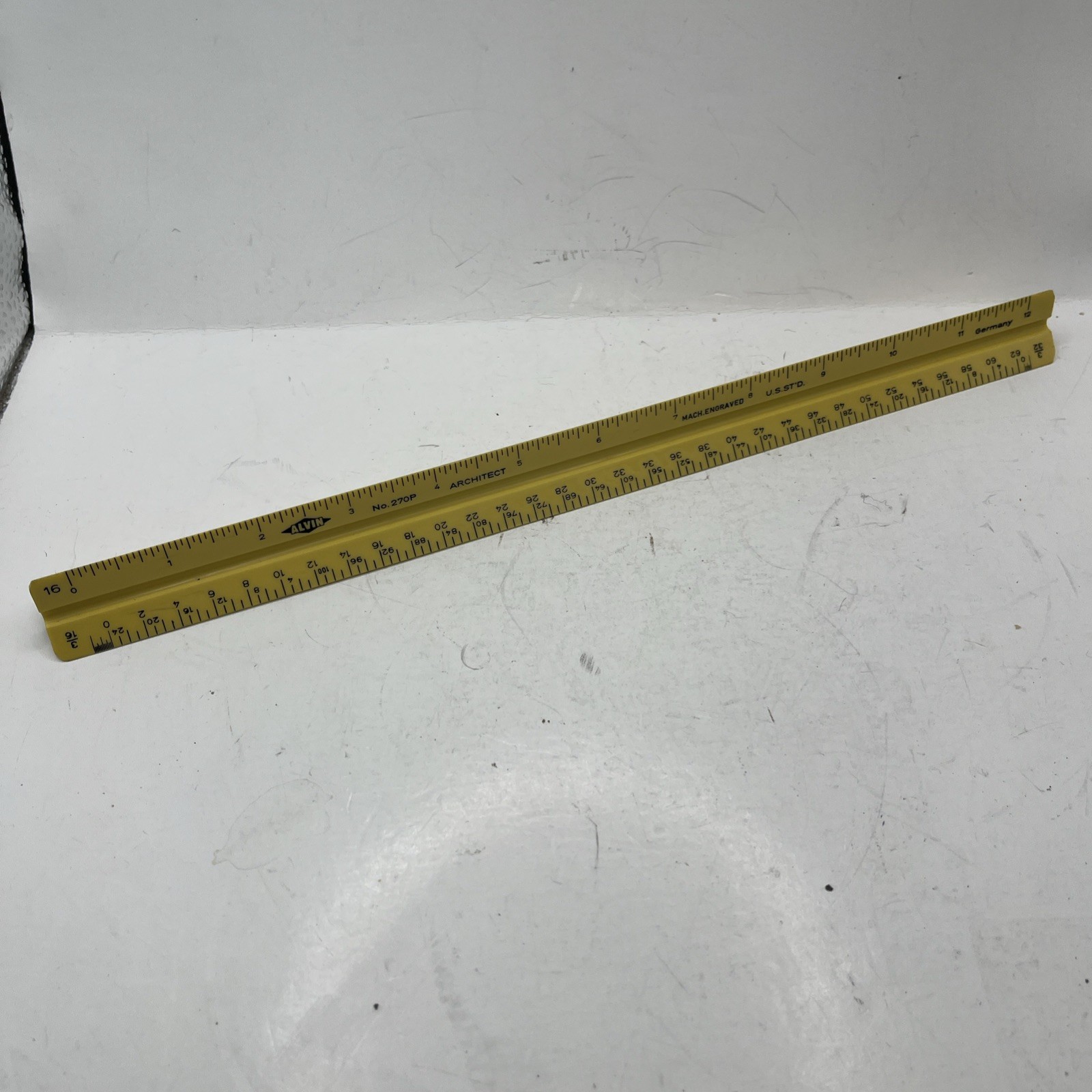 Rare Alvin No. 270P Architect Machine Engraved Made In Germany Ruler Rare Alvin No. 270P Architect Machine Engraved Made In Germany Ruler