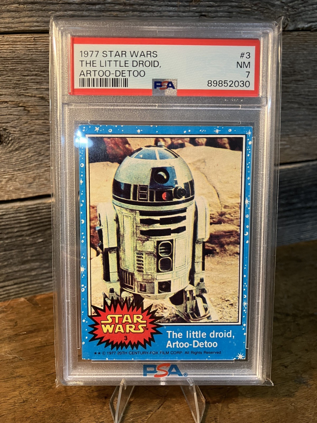 1977 Topps Star Wars The Little Droid Artoo-Detoo #3 R2-D2 Rookie RC PSA 7 NM