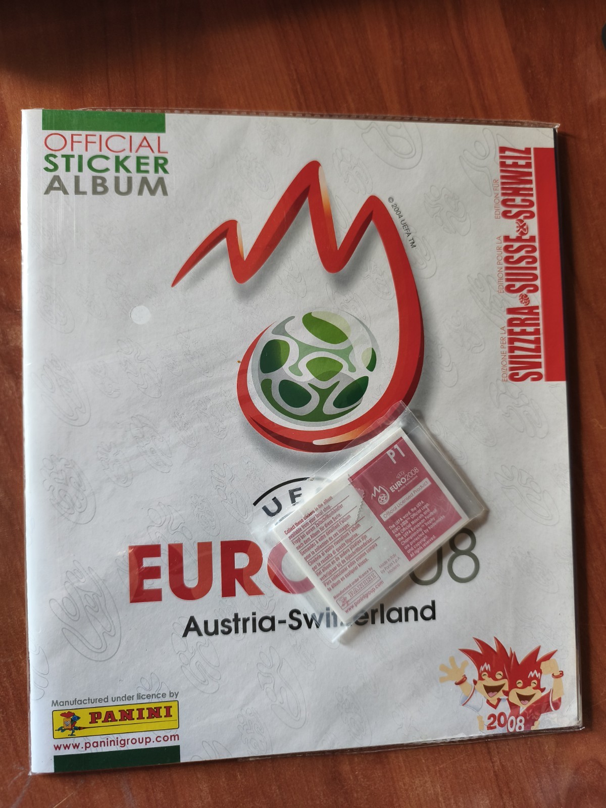 Panini UEFA Euro 2008 Figure Album Austria-Switzerland Empty + P1-P20 