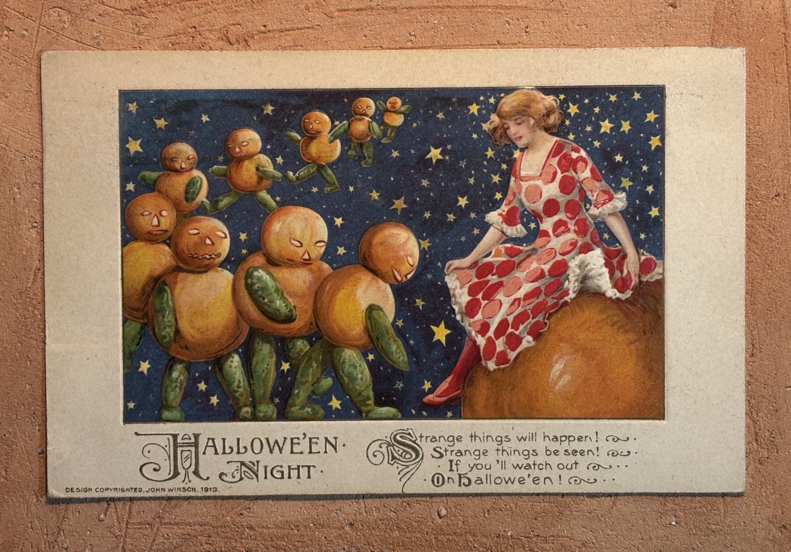 Antique Halloween Postcard Samuel Schmucker John Winsch 1913 