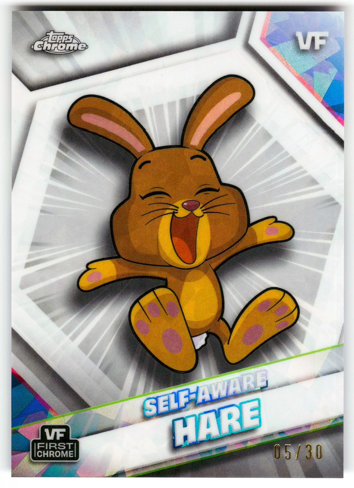 Self-Aware Hare White Sapphire #5/30 2026 Topps Chrome Sapphire VeeFriends