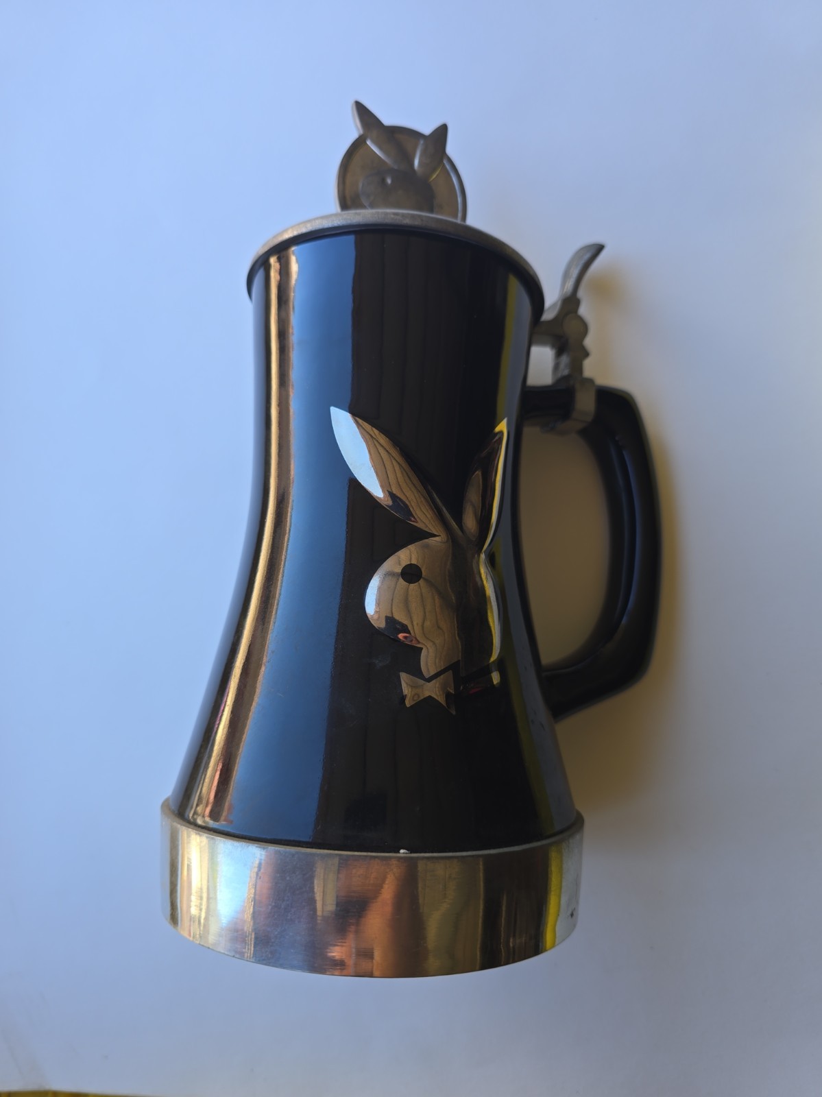 Rare 2004 PLAYBOY Rabbit Head Finial Stein 10