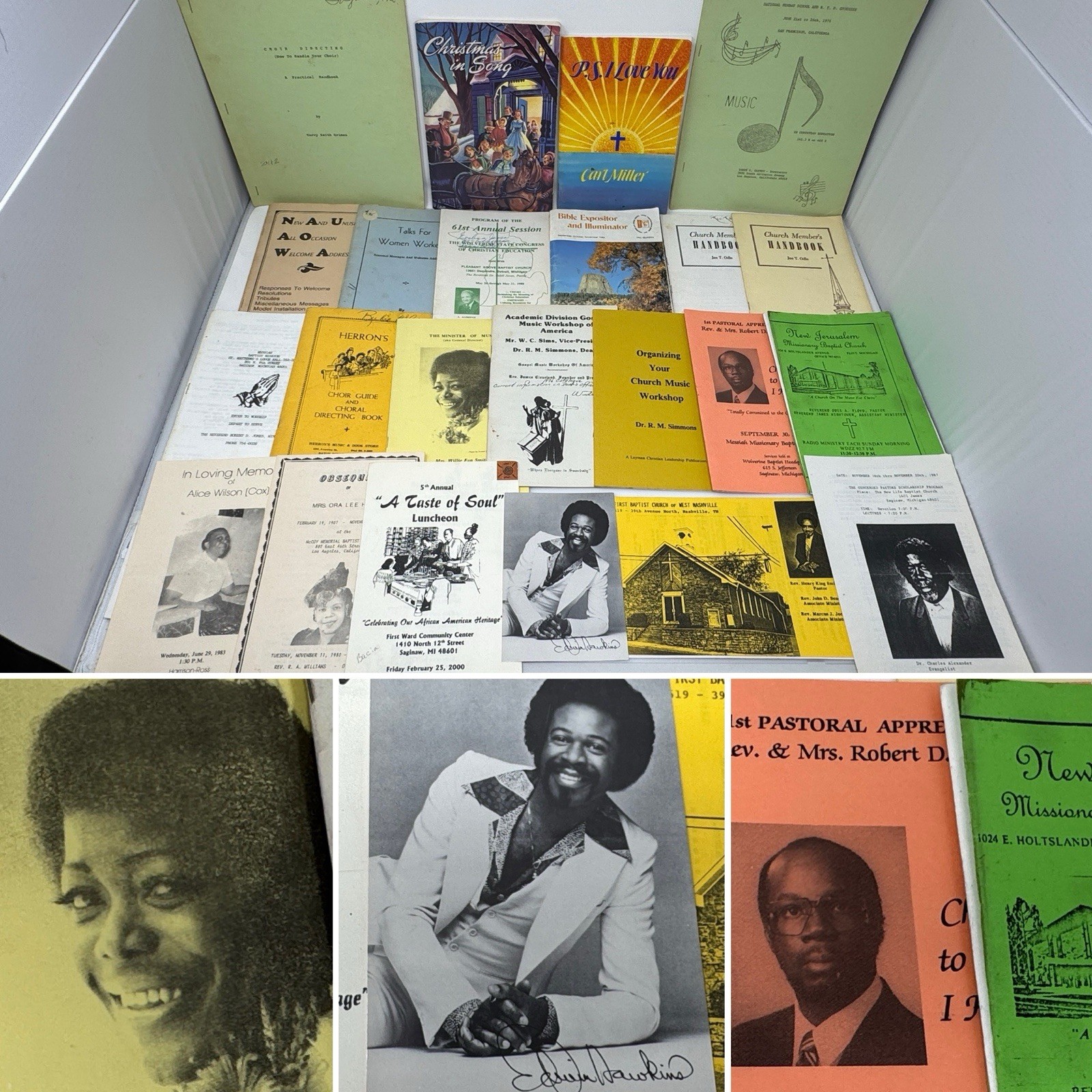 VTG Black African American Church Music Choir Song booklets Lot EDWIN HAWKINS