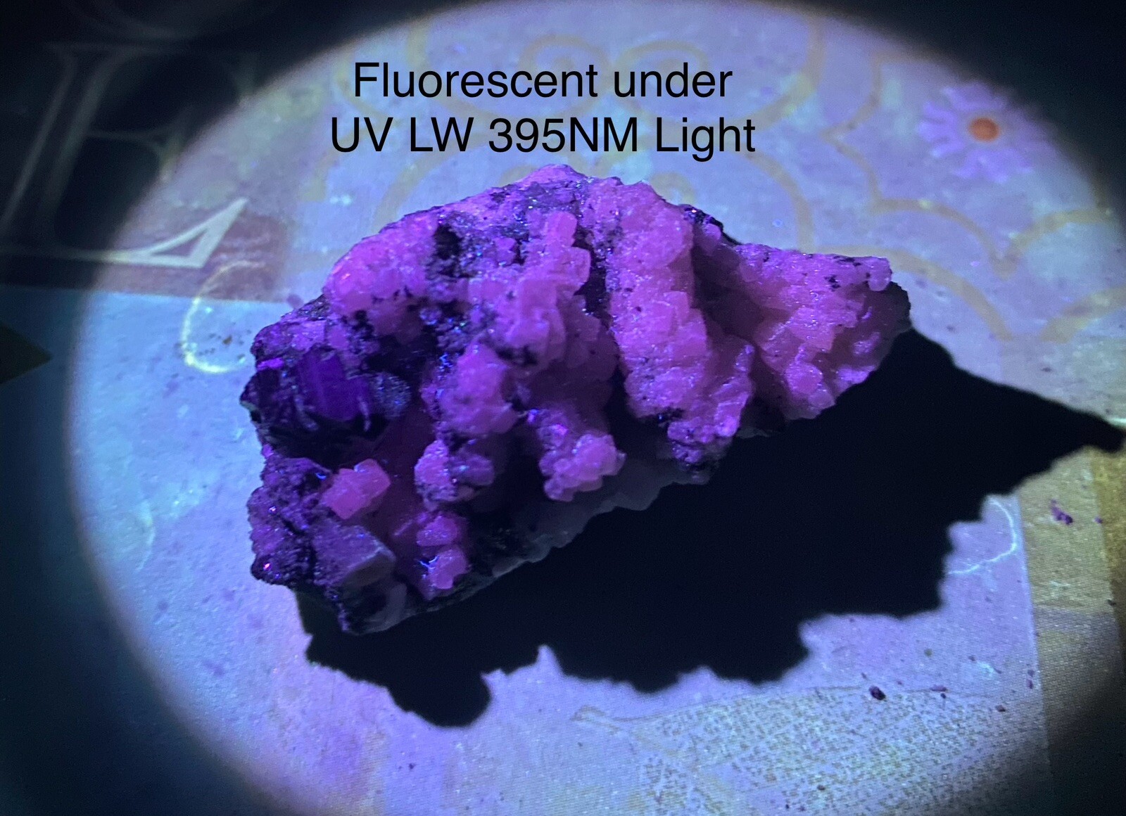 Fluorescent Calcite & Pyrite Stone From Morocco 42g Almost 2in UV Long Wave