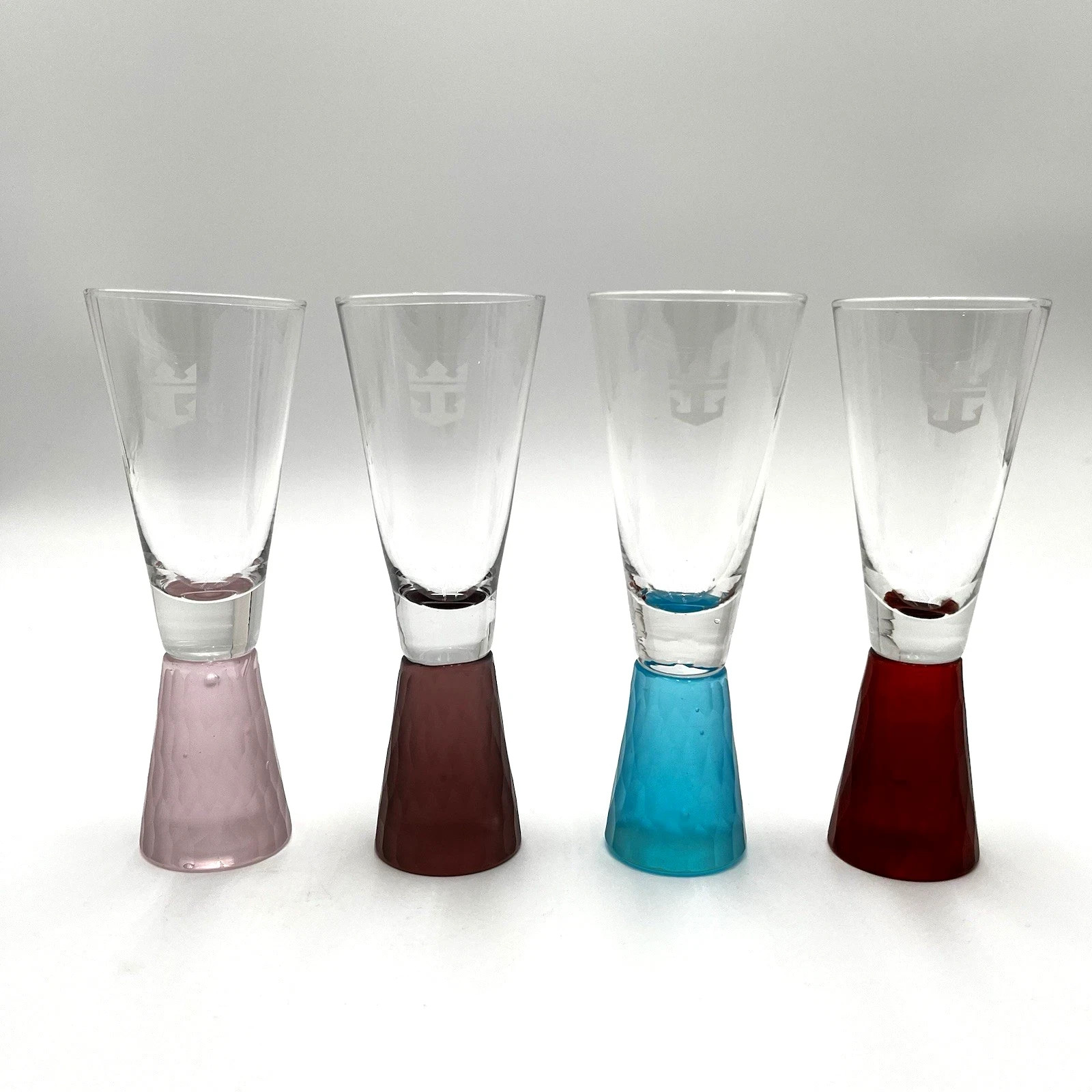 Royal Caribbean Cruise Line RCL Glass Shot Glasses Artland Prescott LOT  4