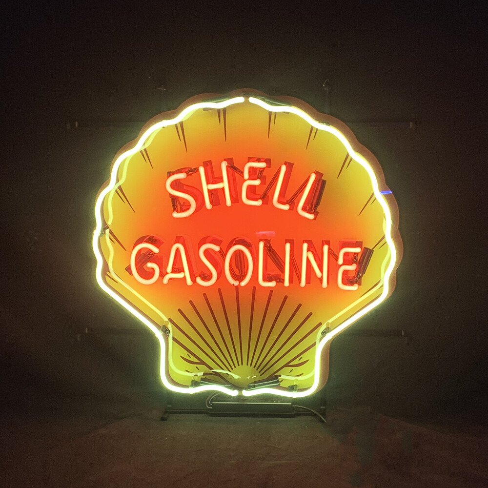 Shell Gasoline Glass Neon Light Sign Bar Party Artwork Visual Wall Sign 24\