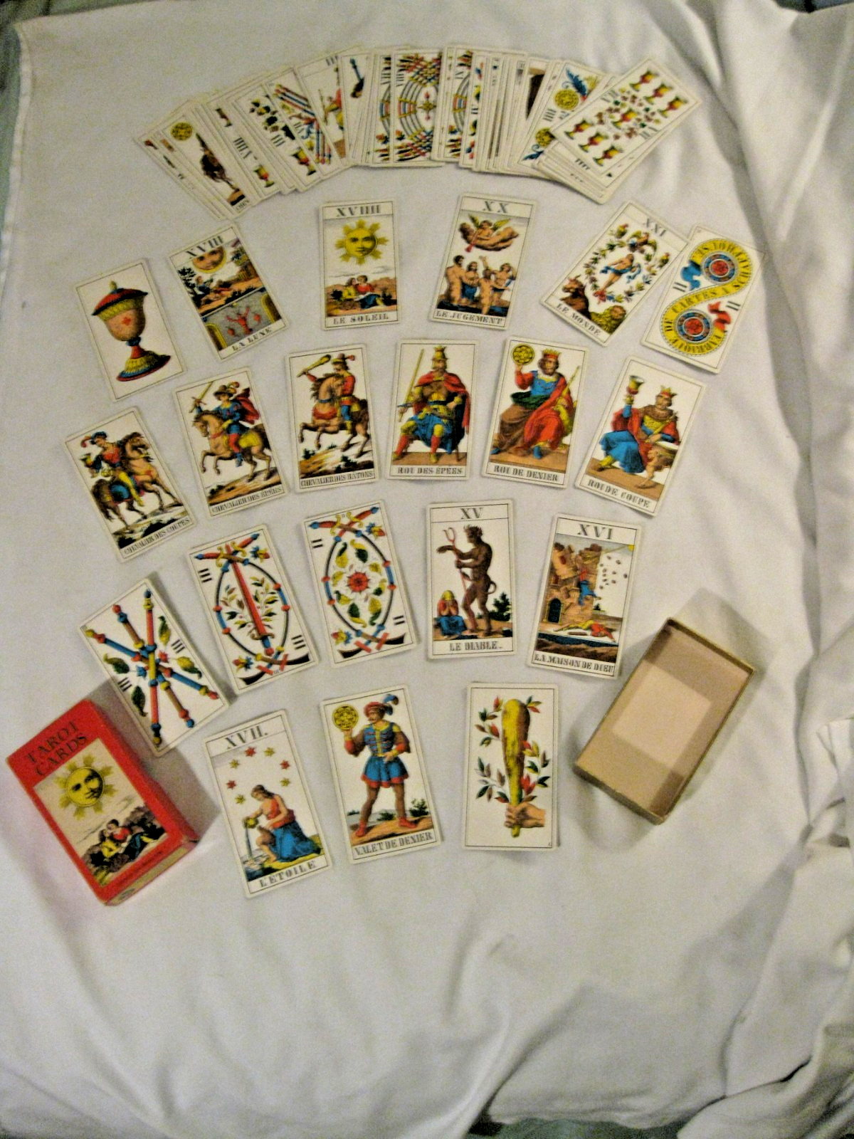 Vintage 1JJ Swiss Tarot Deck AG Muller Complete 78 Cards Box no instructions
