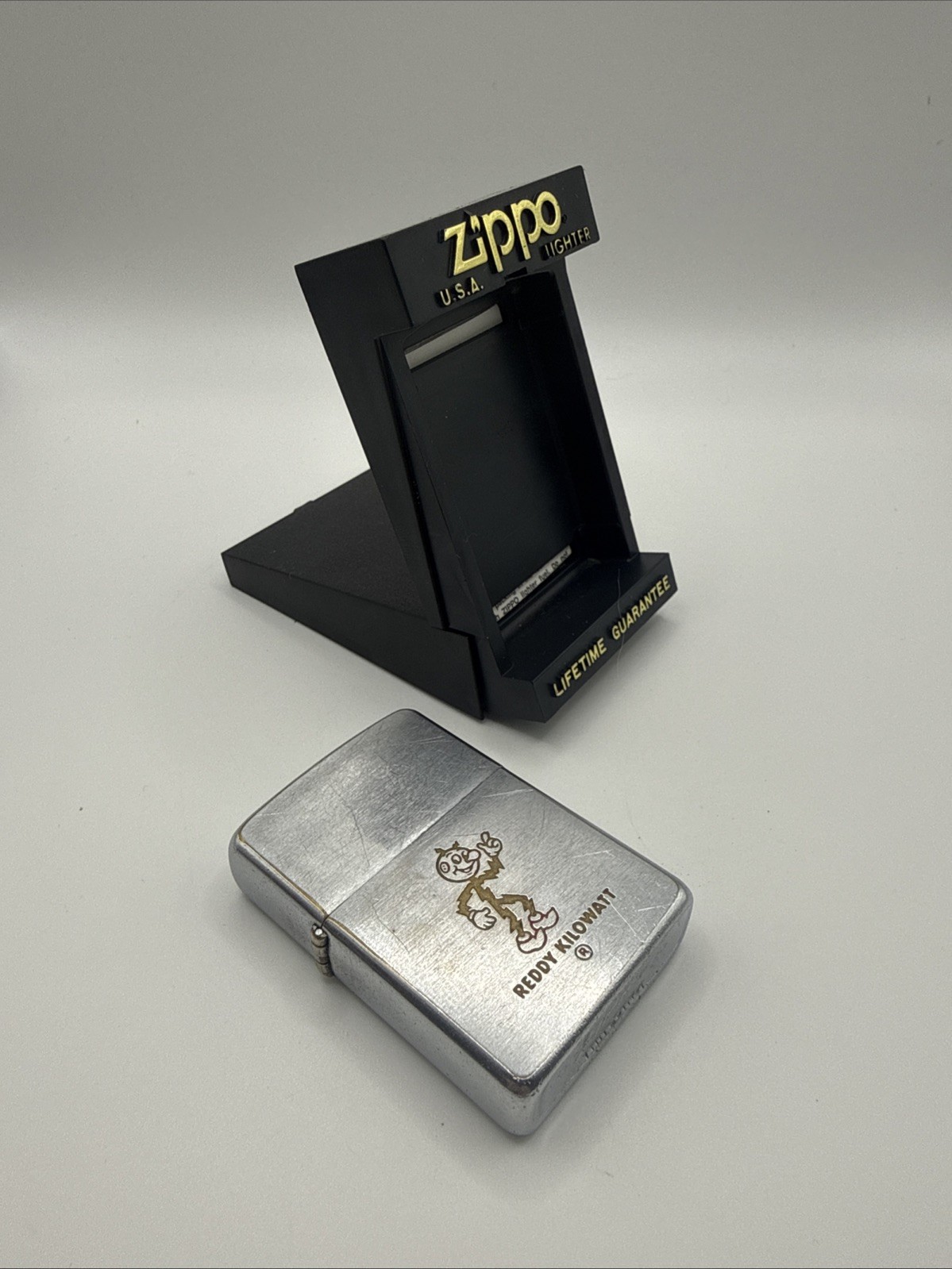 RARE - VINTAGE REDDY KILOWATT ADVERTISING ZIPPO LIGHTER - US RARE - VINTAGE REDDY KILOWATT ADVERTISING ZIPPO LIGHTER - US