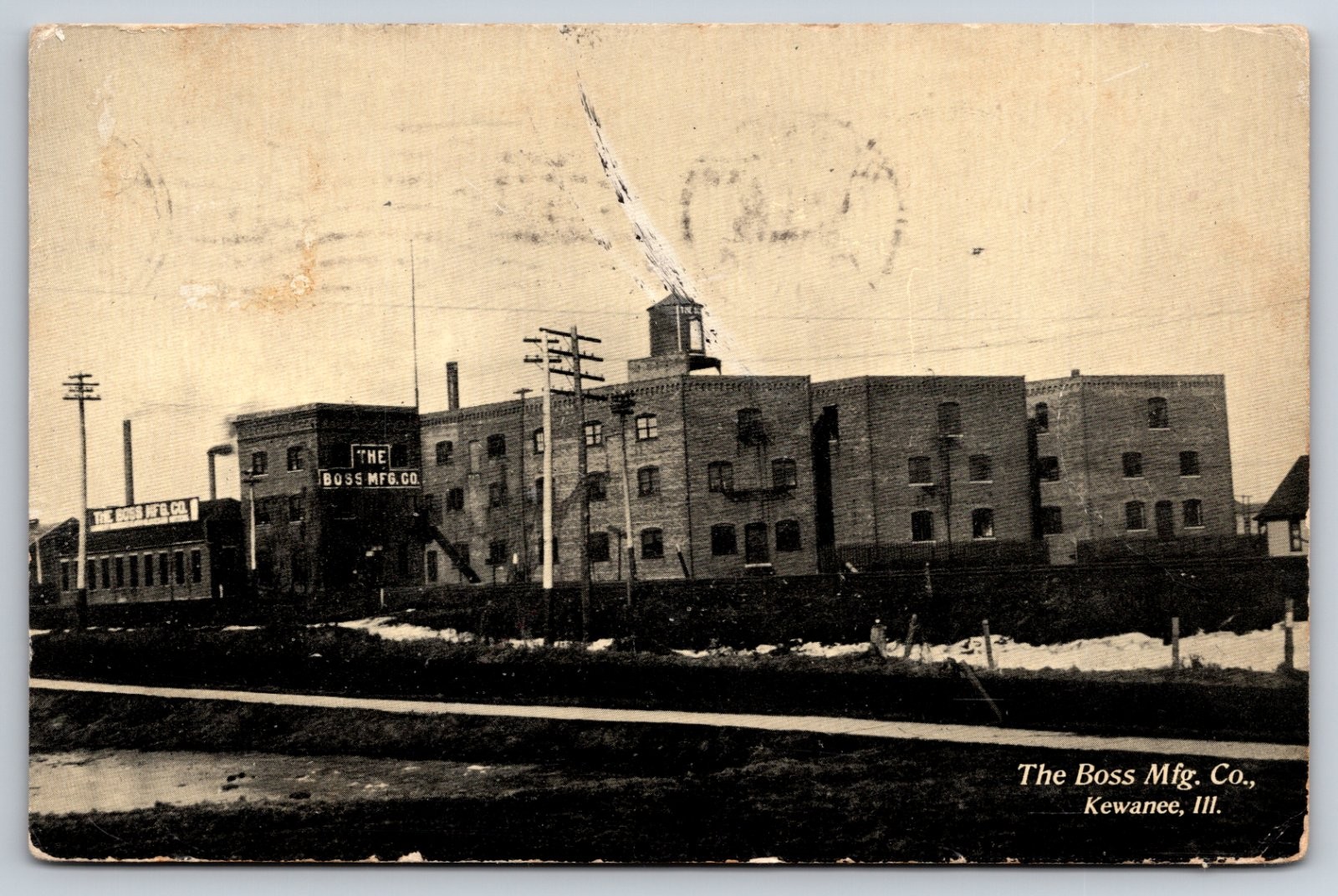 Kewanee Illinois The Boss Manufacturing Company Factory Industry Postcard Kewanee Illinois The Boss Manufacturing Company Factory Industry Postcard