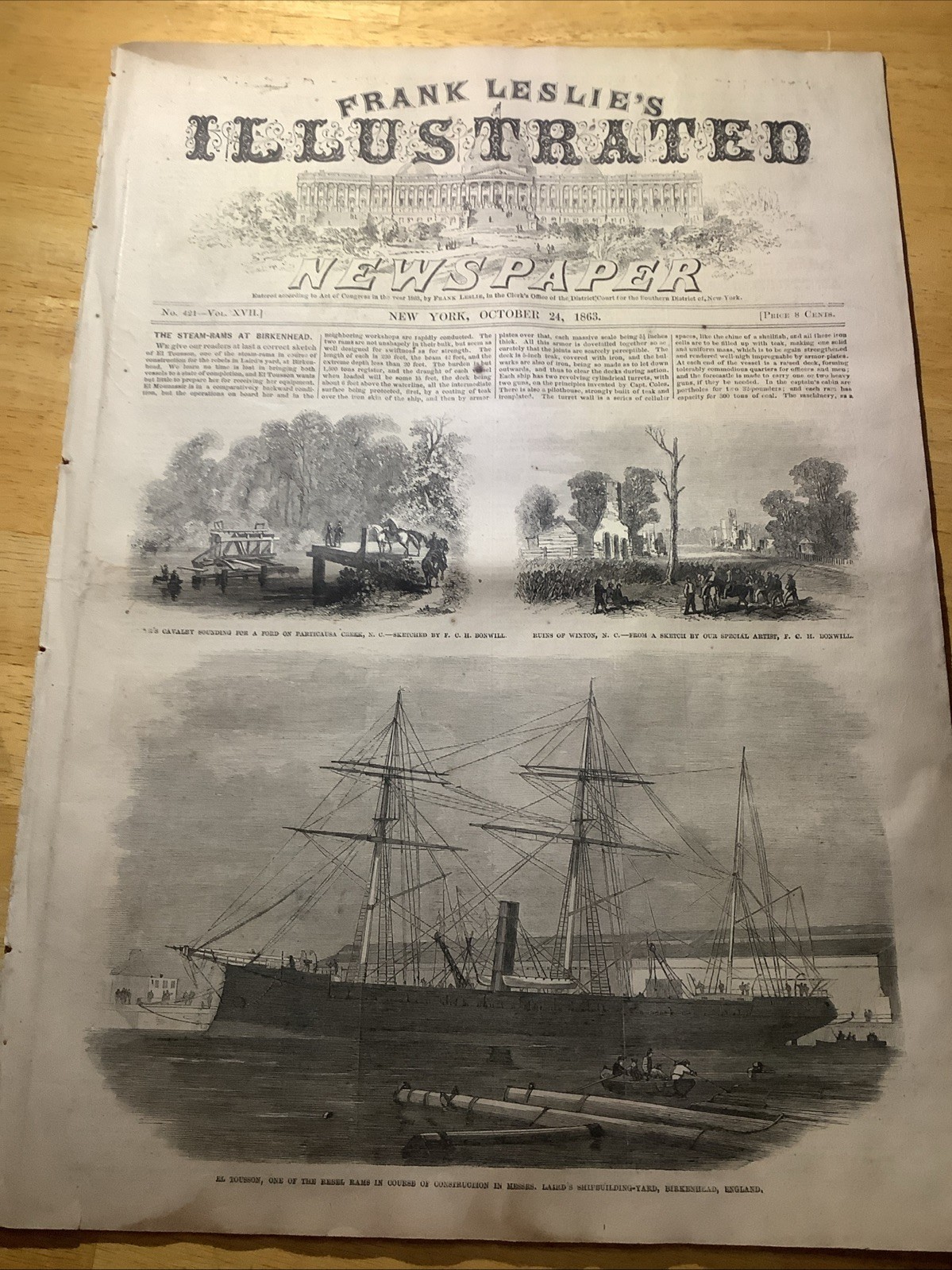 1863 FRANK LESLIE’S CIVIL WAR NEWSPAPER ~ GREAT CIVIL WAR ERA CONTENT 🇺🇸