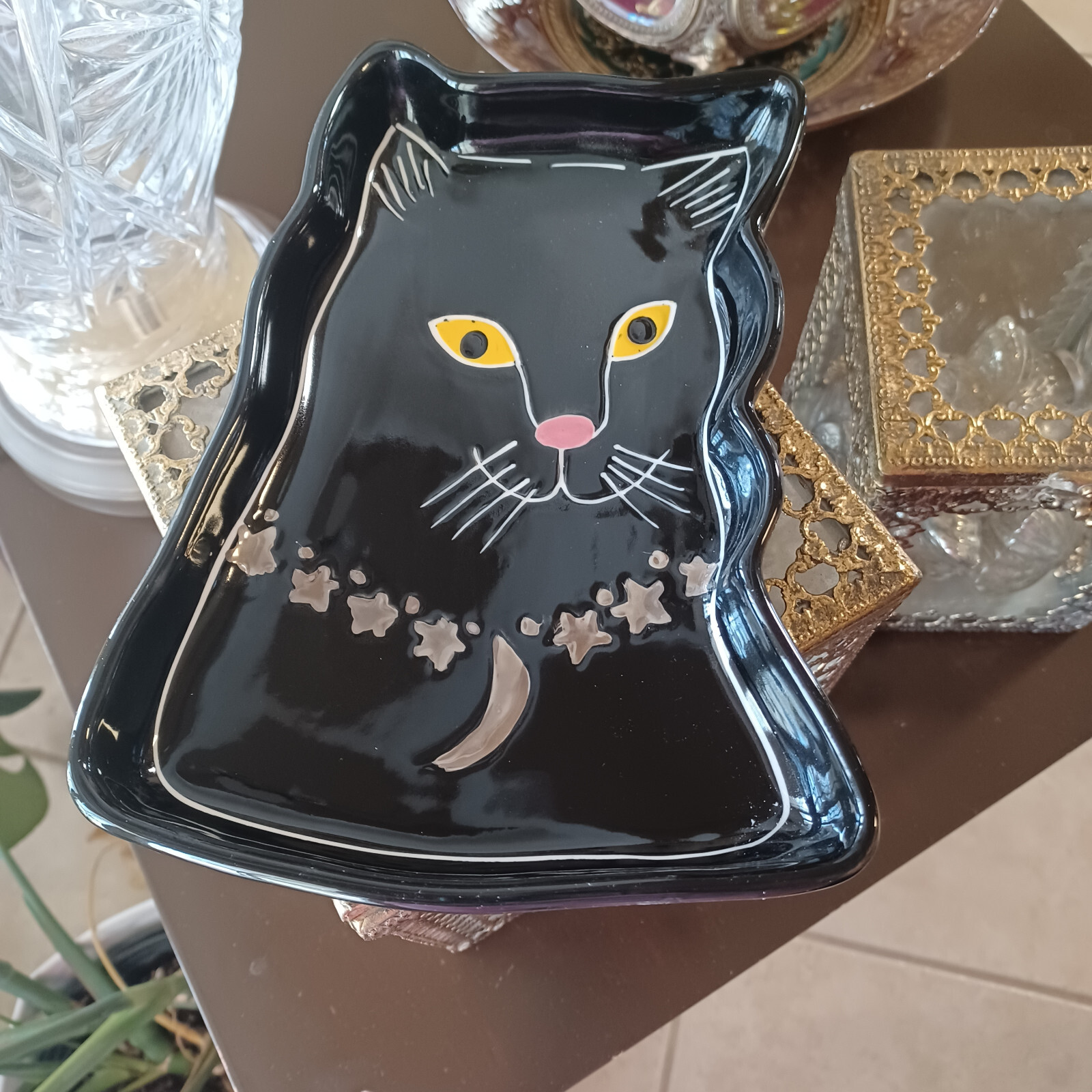 ANTHROPOLOGIE FRANCESCA KAYE 🎃 HALLOWEEN PLATE❤️ BLACK CAT DESSERT 🐈⬛❤️NEW ANTHROPOLOGIE FRANCESCA KAYE 🎃 HALLOWEEN PLATE❤️ BLACK CAT DESSERT 🐈⬛❤️NEW