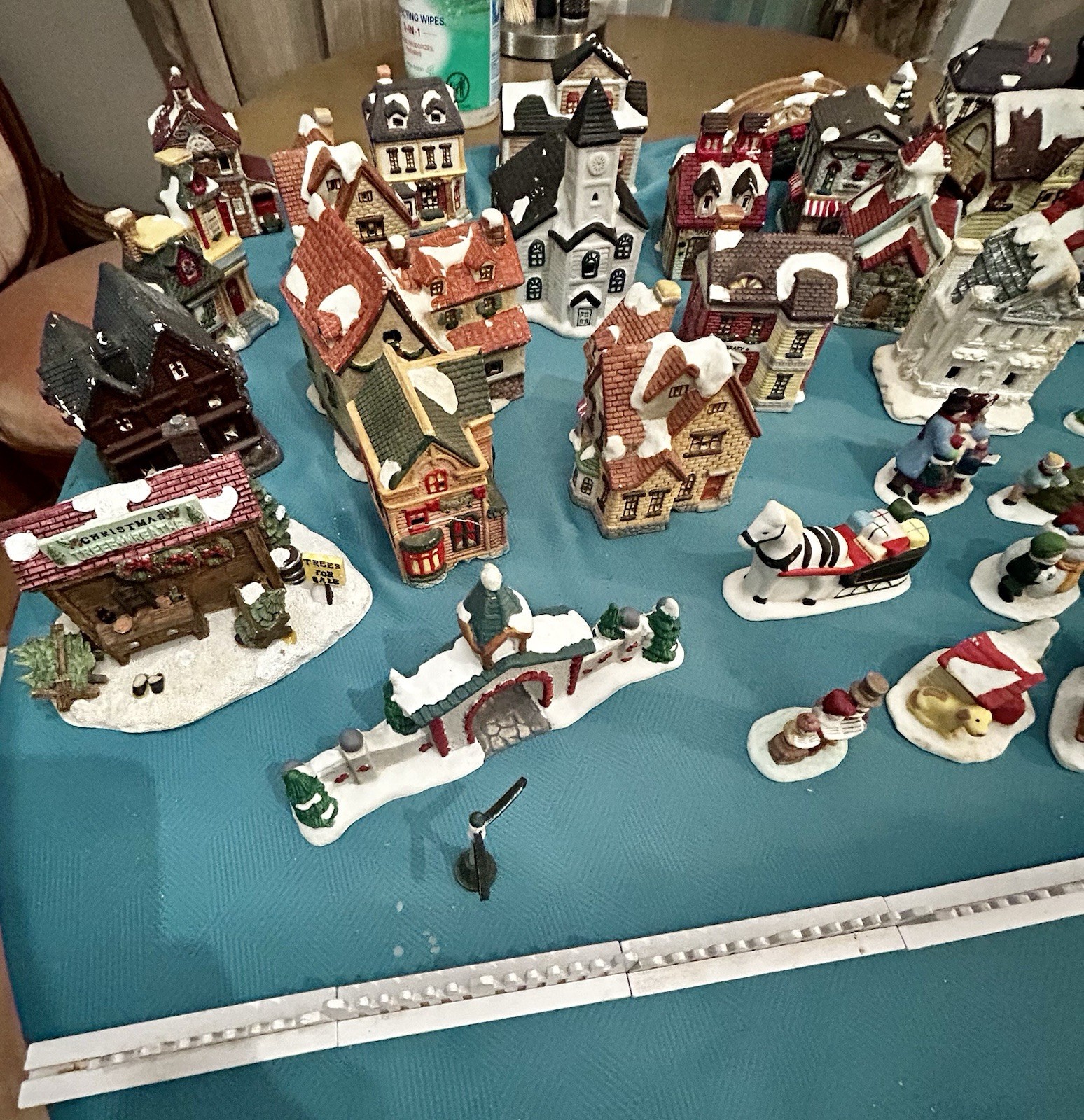 Vintage Christmas Village Miniatures Mixed Brands Lot of 60+ items