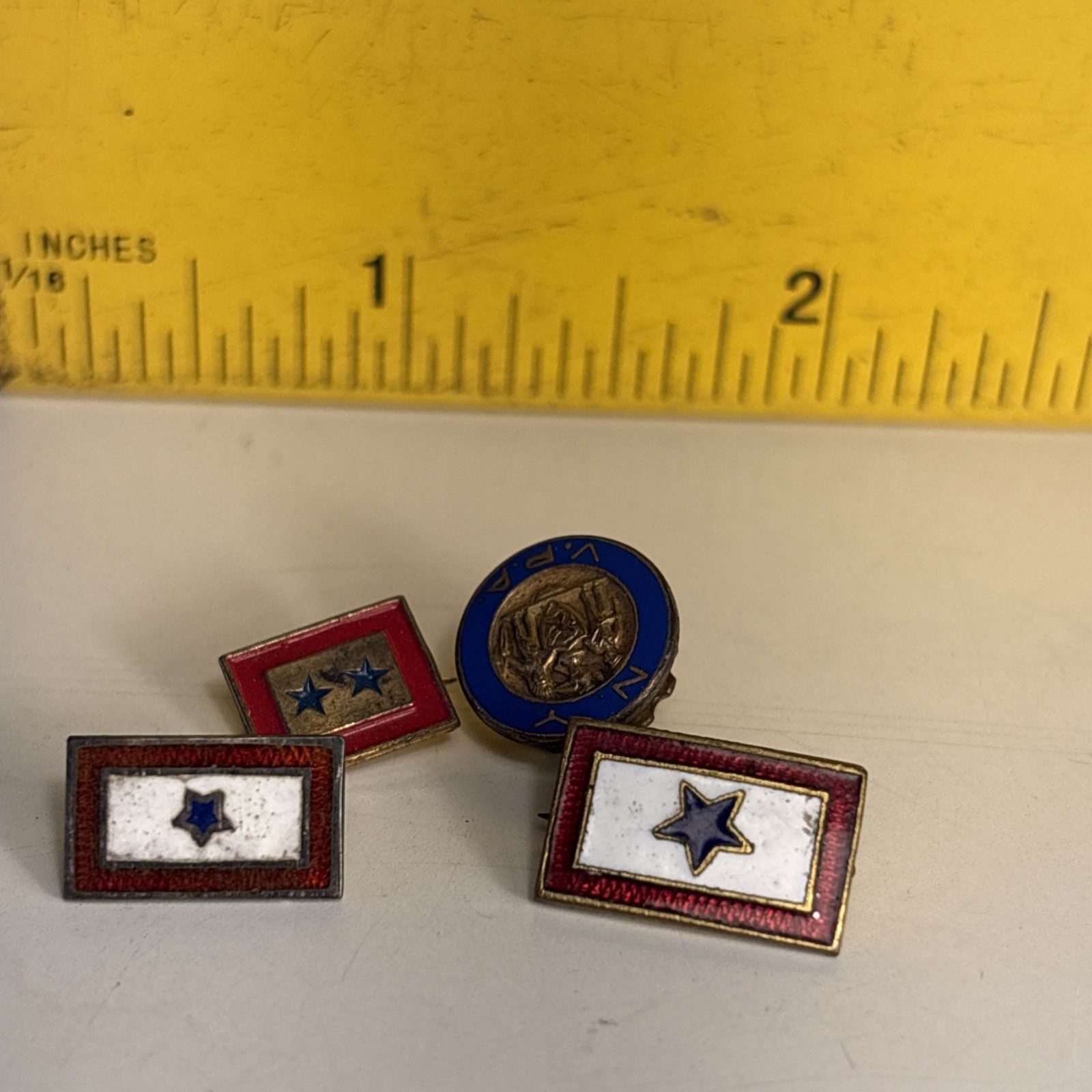 Vintage WWII Sterling Silver Pins Lot Of 5, One Two Star Mother Sons In Service