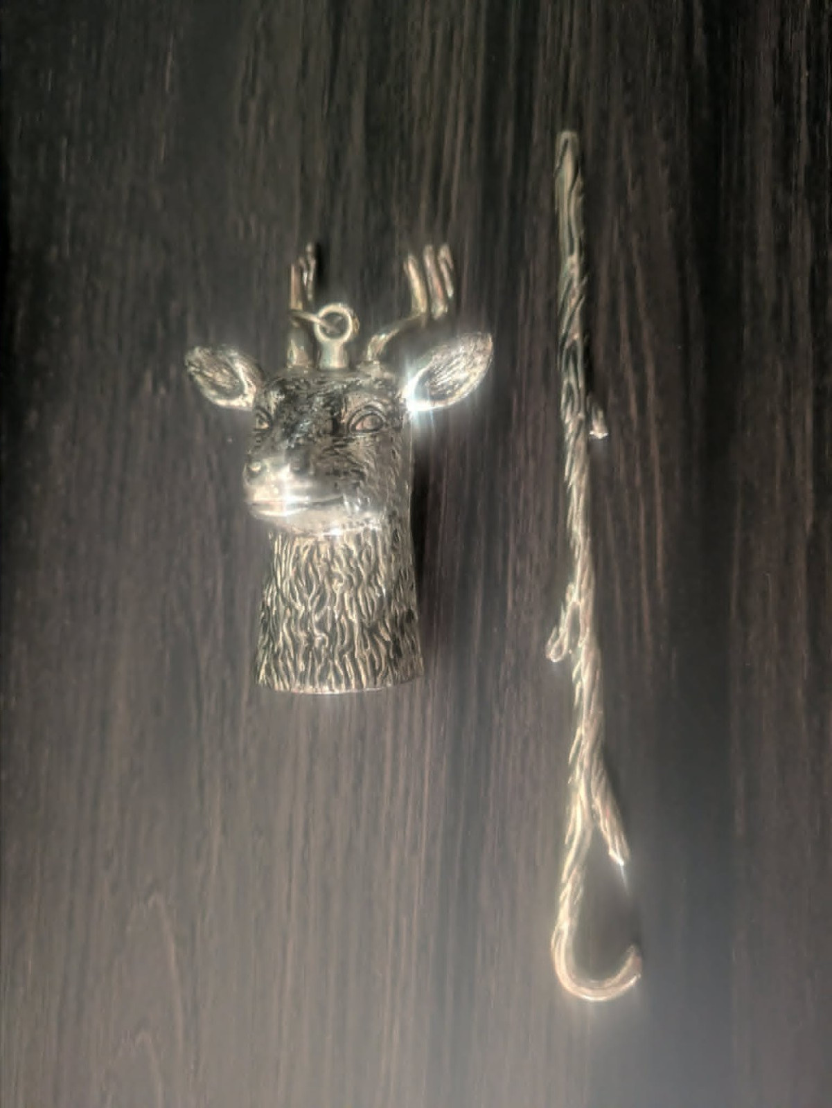 Rare Godinger Silver Treasures Stag Candle Snuffer w/ Velvet Box | Deer Head 