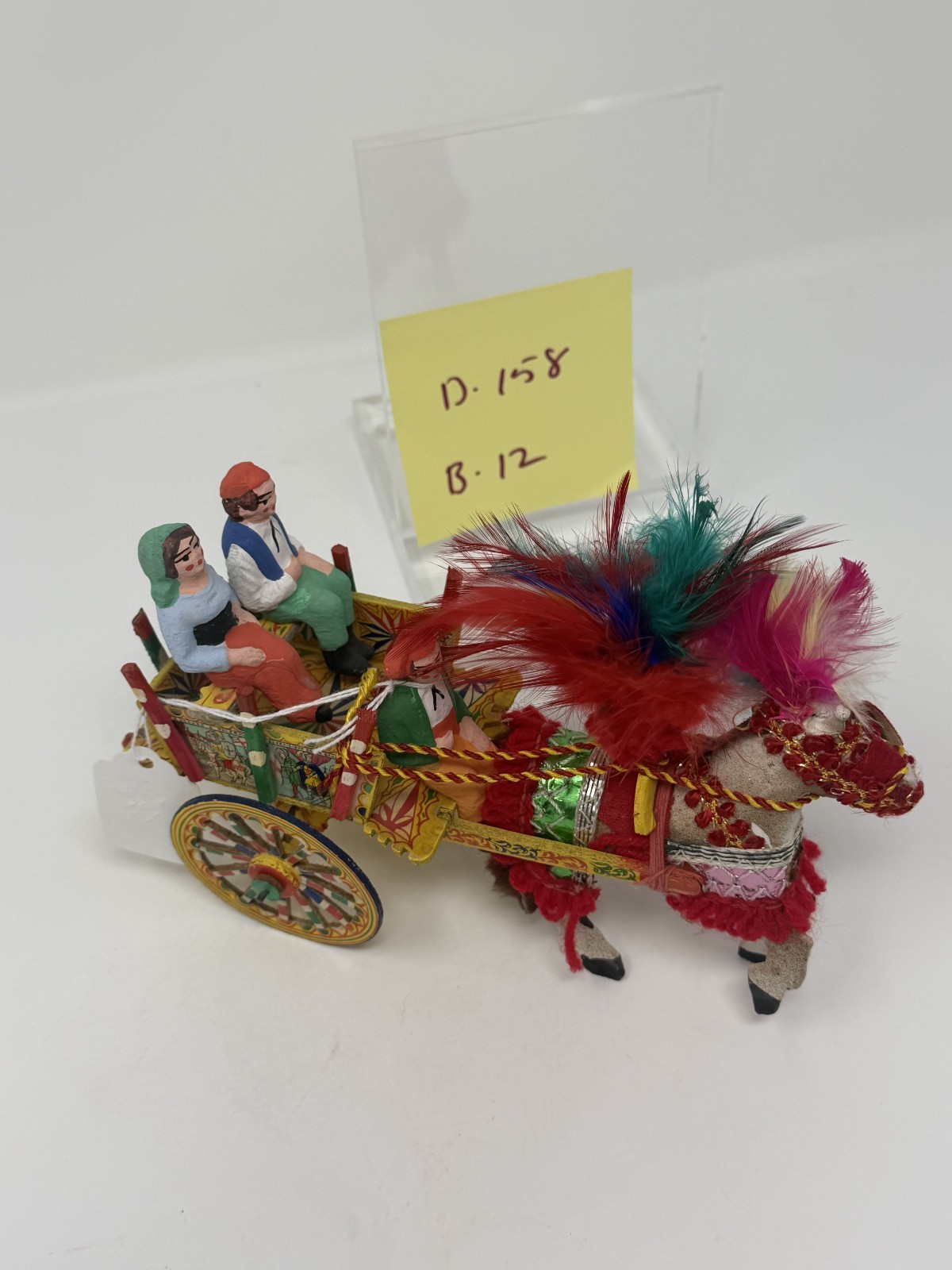 Vintage Sicilian Horse and Cart Folk Art Souvenir