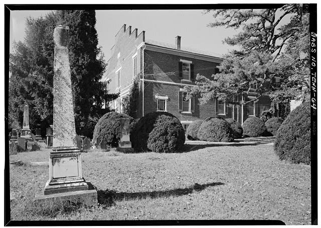 Historic Building Tennessee 1971 East Side Elevation Cemetery Tombstones