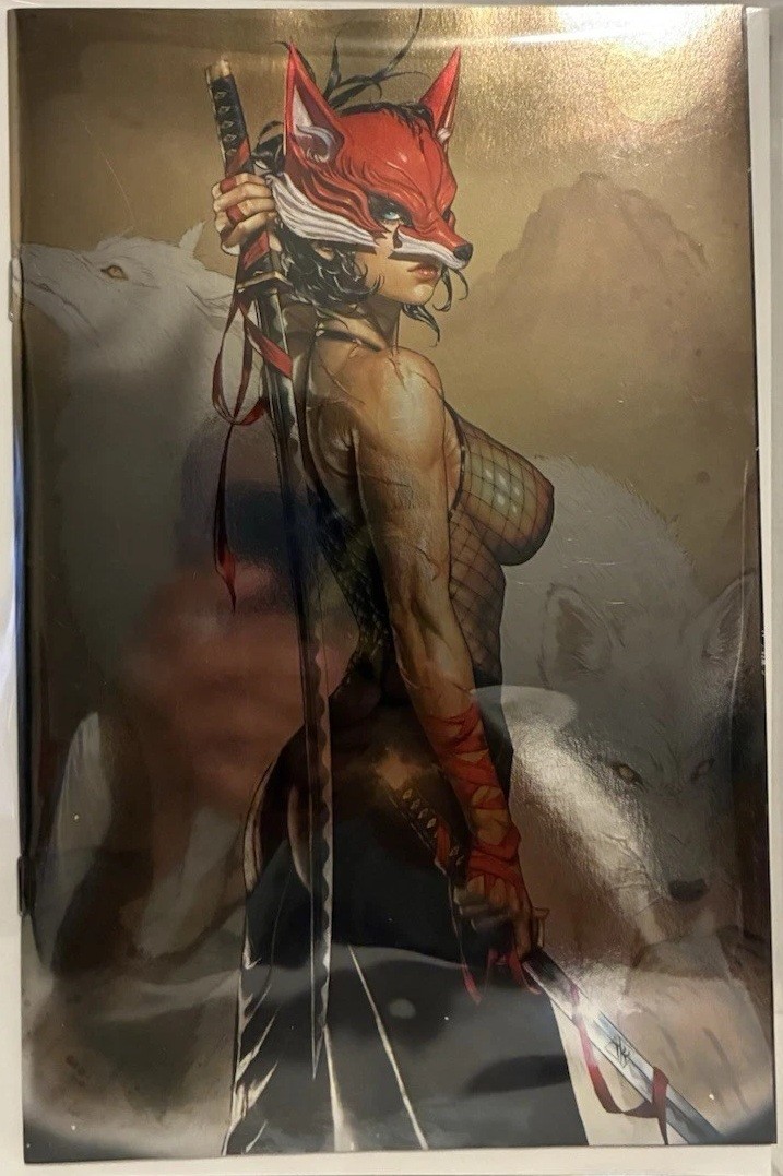 EXQUISITE CORPSES FOX MASK KILLER 1 KYUYOUNG EOM NYCC SILVER FOIL VIRGIN VARIANT EXQUISITE CORPSES FOX MASK KILLER 1 KYUYOUNG EOM NYCC SILVER FOIL VIRGIN VARIANT