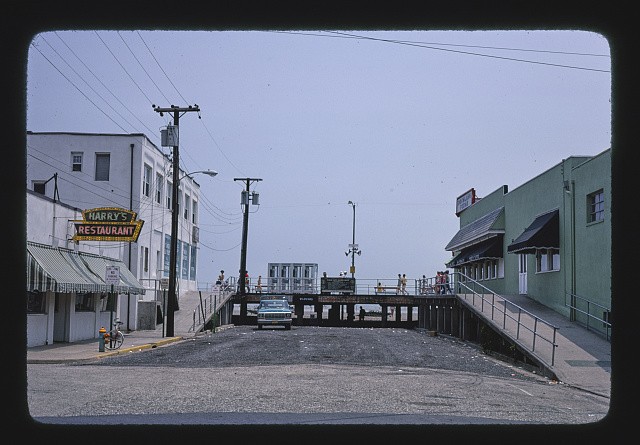 Photo:Wildwood New Jersey Boardwalk Cross Street 1960s Restaurant Sign