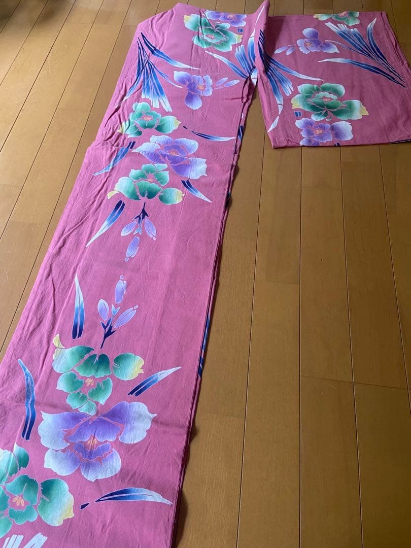 Yukata, pink, hand-sewn, professionally cleaned