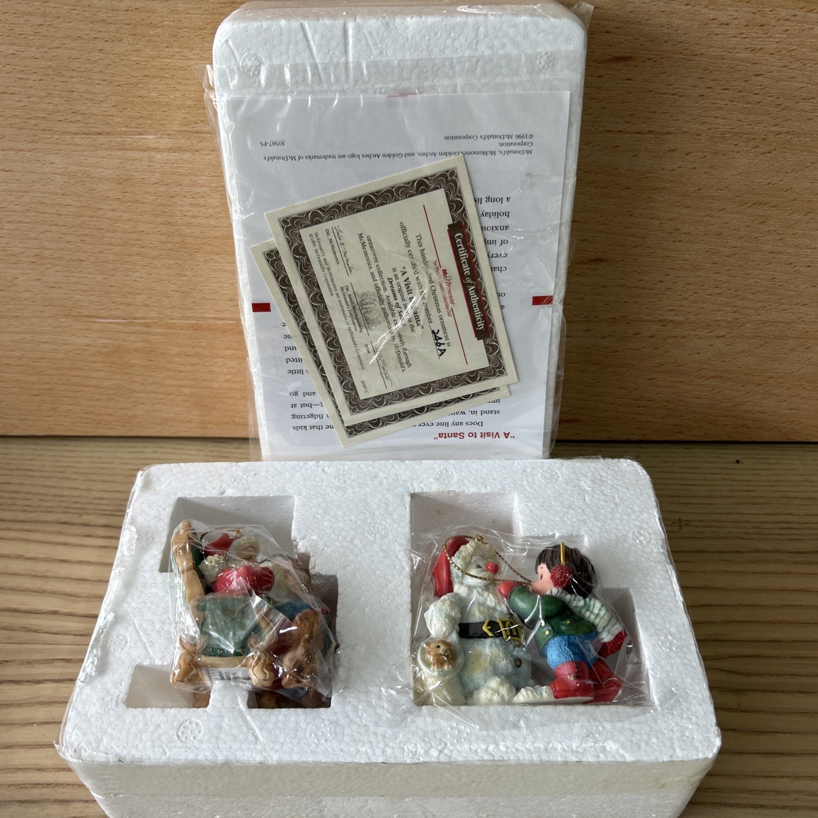 McDonald\'s 1996 McMemories 2 Ornament Christmas Vintage - McMemories - With COA