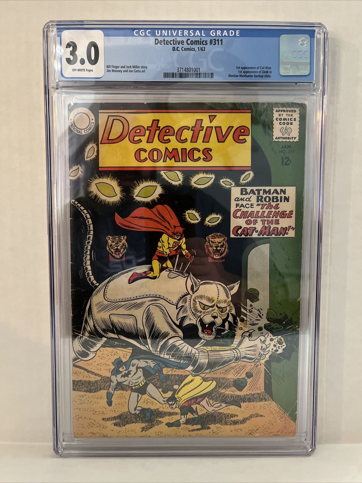 Detective Comics 311 (Batwoman, 1st App Cat-Man, Martian Manhunter) CGC 3.0 1963