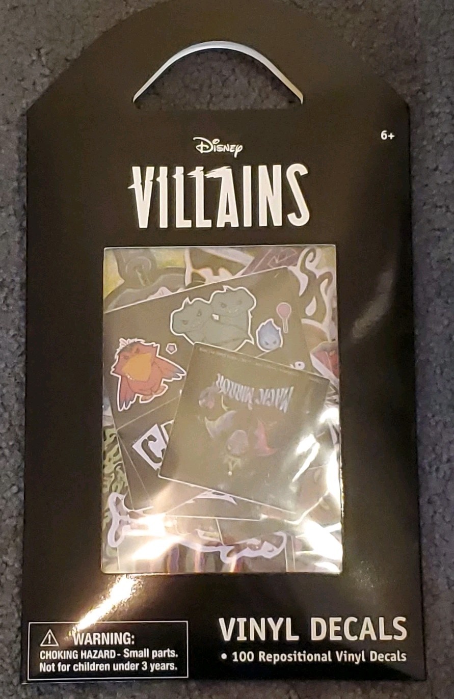 DISNEY CLASSIC ANIMATED FILM VILLAINS PK/100 VINYL DECALS STICKERS MALEFICENT ++
