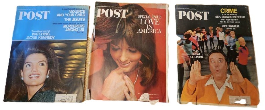 3 SATURDAY EVENING POST Magazines December 31, 1966 + February 11 + March 1967