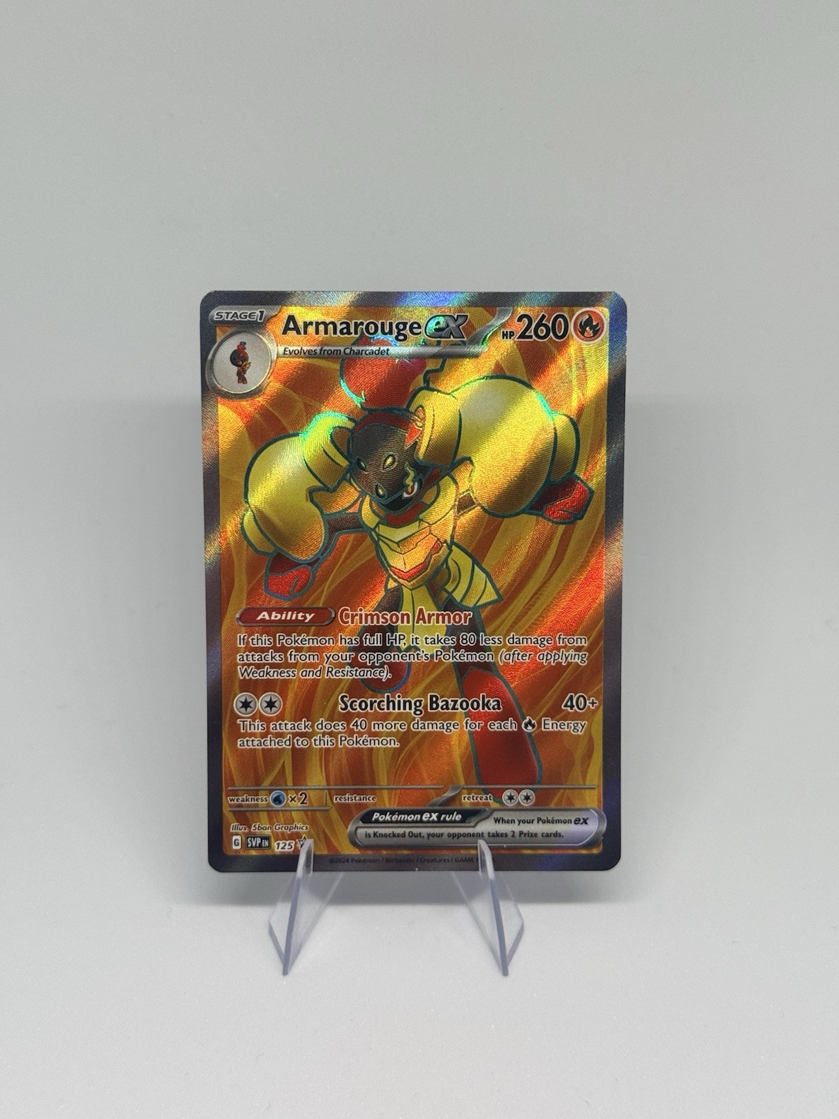Pokémon TCG Armarouge EX SVP125 Scarlet Violet Black Star Promo - Near Mint