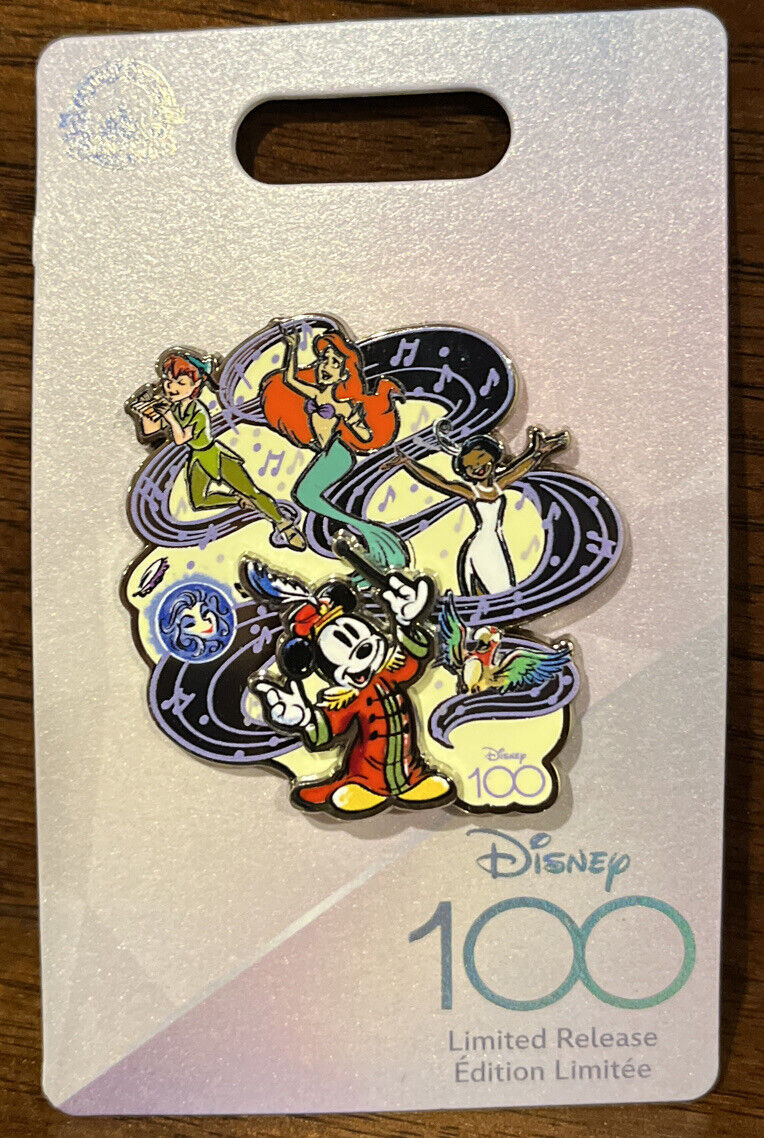 2023 Disney Parks Mickey Mouse 100 Years of Music & Wonder Pin LR Leota Ariel