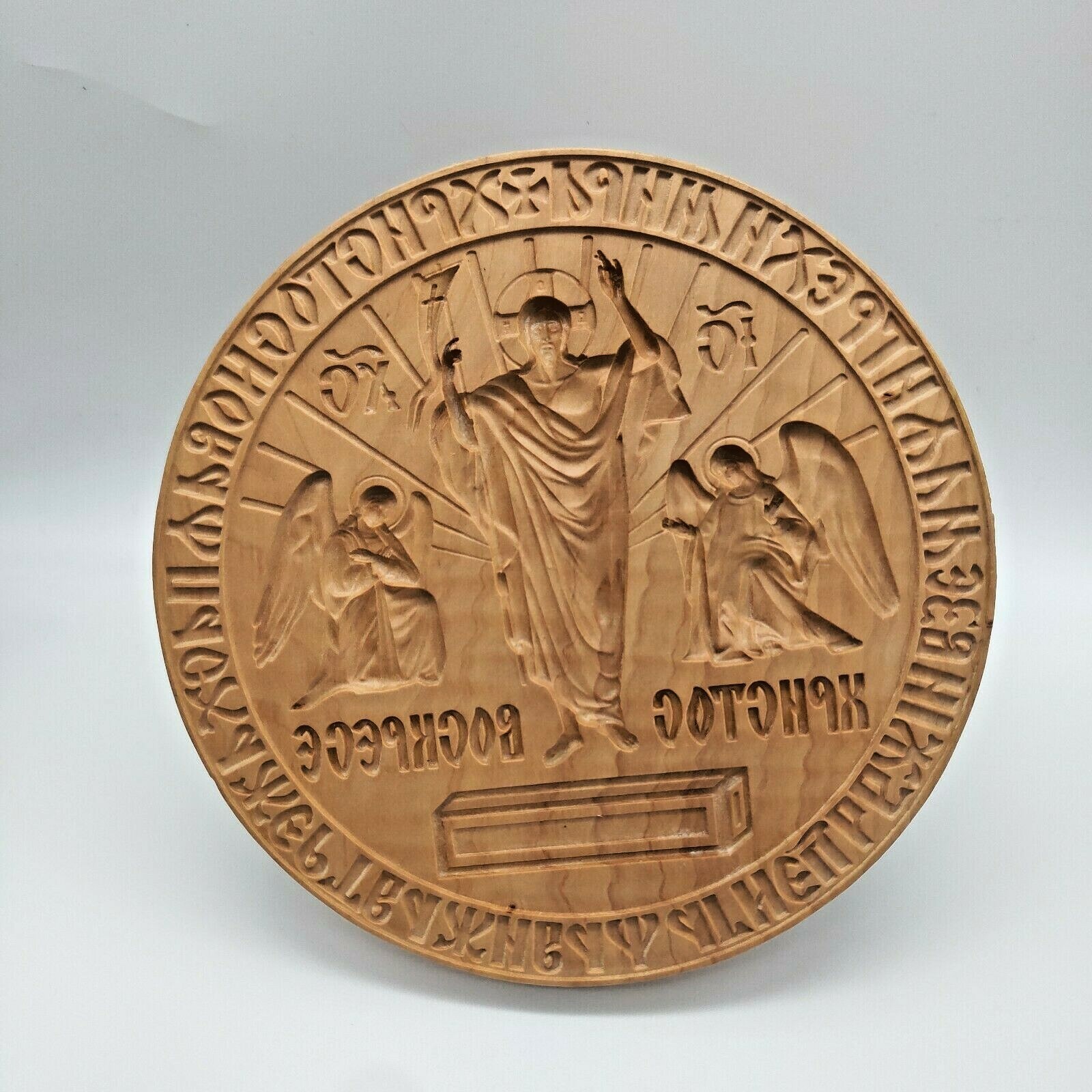 Artos Seal Stamp Orthodox Wooden Prosphora D - 220mm / 8.66\
