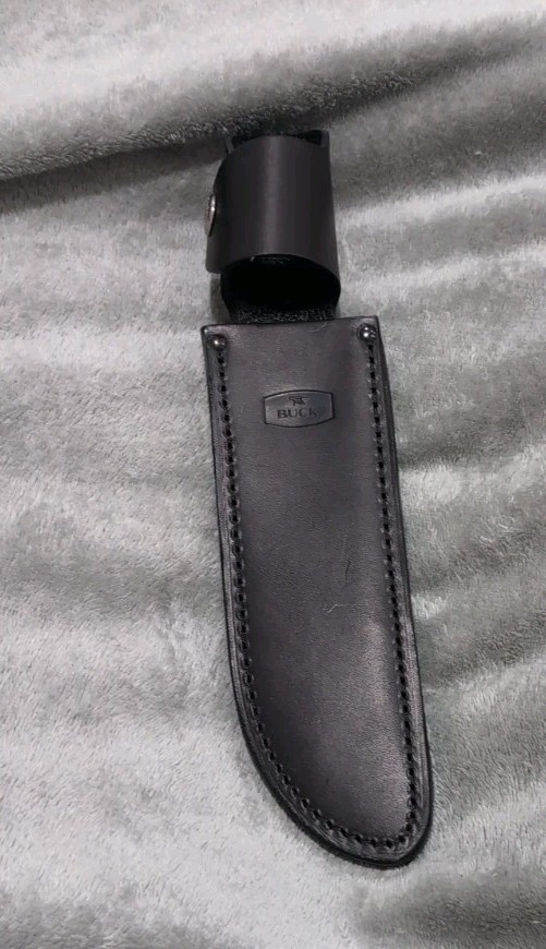 Buck 124 Dark Brown Leather Sheath
