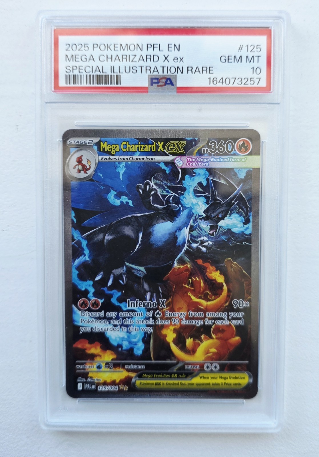 Pokémon PHANTASMAL FLAMES | SPECIAL ILLUSTRATION MEGA CHARIZARD X EX | PSA 10
