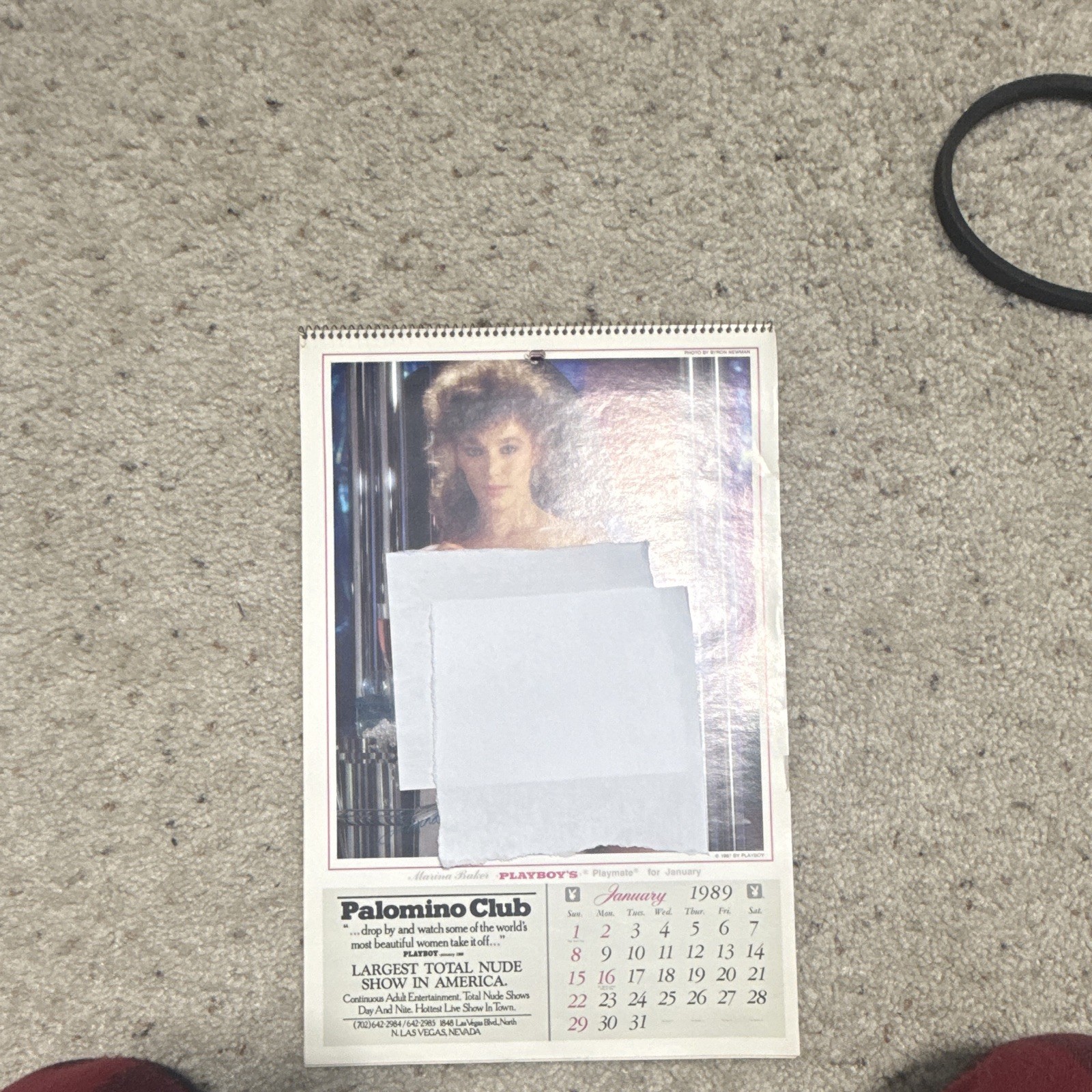 Vintage 1989 Playboy Calendar Palomino Club Las Vegas Pin-Up Collectible