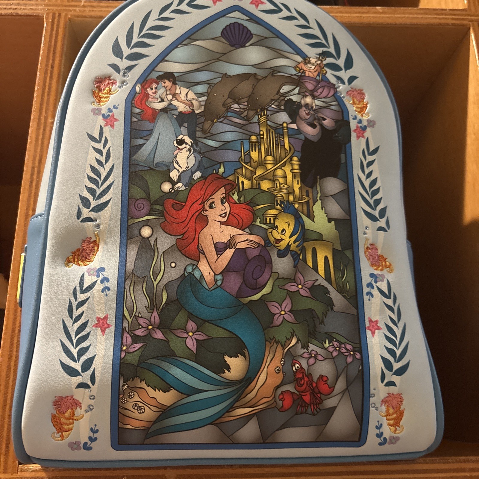 New Loungefly Disney The Little Mermaid Ariel Mini Backpack Blue Multicolor 2023